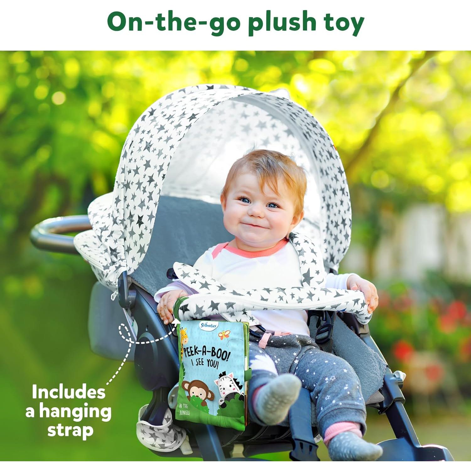 Libro de Tela Skillmatics Peek-A-Boo Jungle - 8 Páginas Interactivas