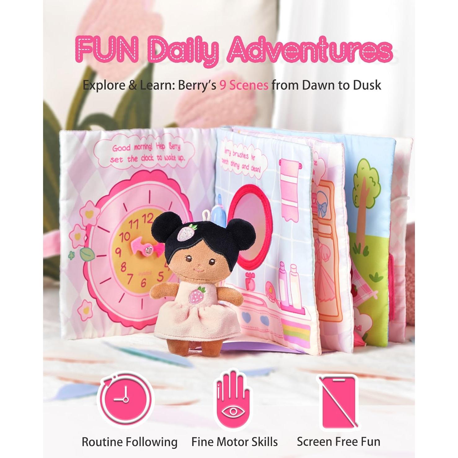 Libro Sensorial Suave LeyaDoll para Bebés 18+ Meses