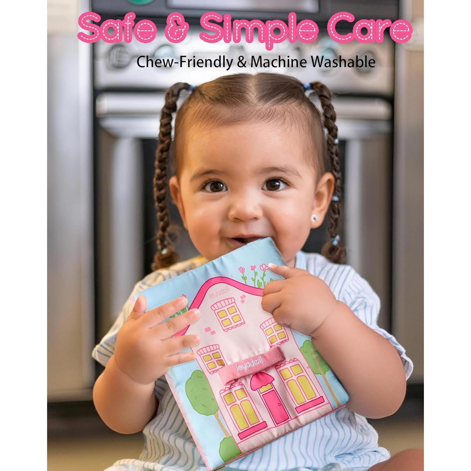 Libro Sensorial Suave LeyaDoll para Bebés 18+ Meses