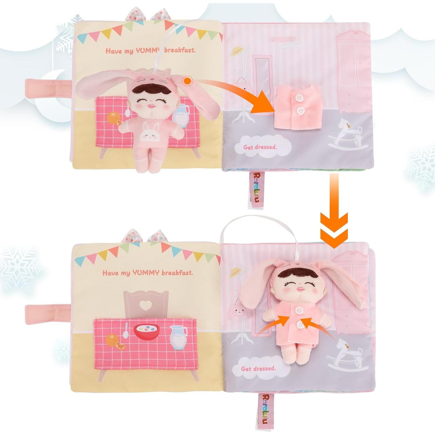 Libro de Tela Interactivo Rorolulu para Bebés 0-3 Años