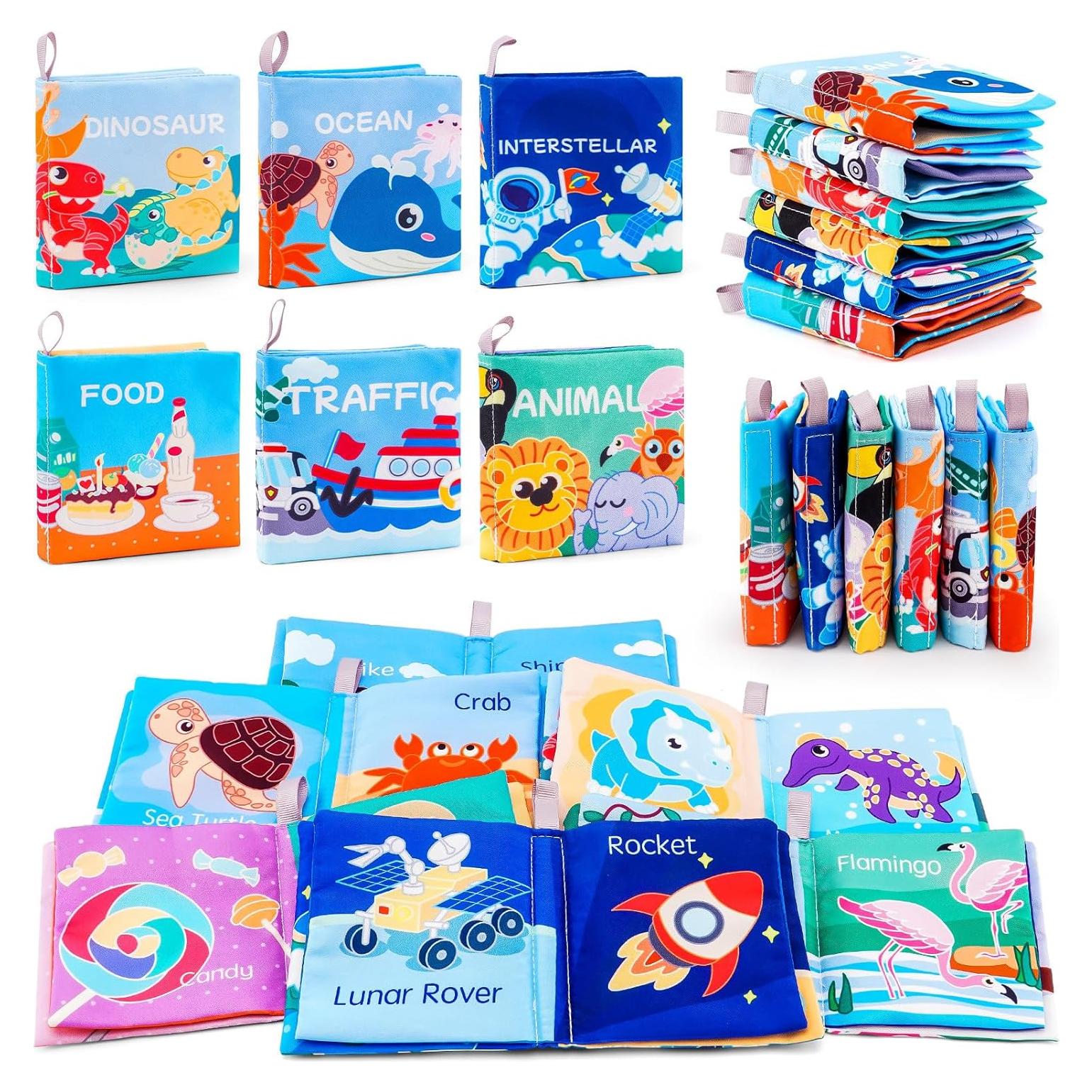 Conjunto de Libros de Tela Suave LOOKLEBE para Bebés - 6 Piezas