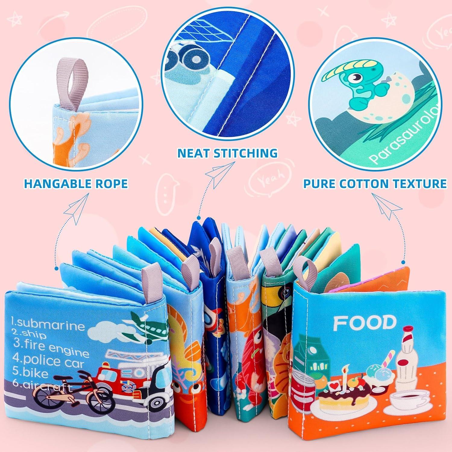 Conjunto de Libros de Tela Suave LOOKLEBE para Bebés - 6 Piezas