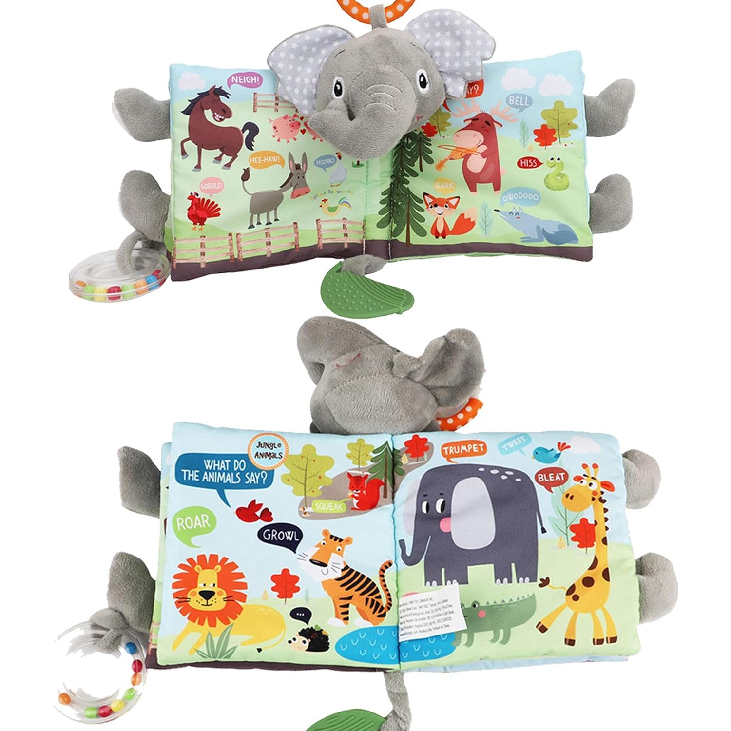 Libro de Tela Interactivo Elefante Bebe Mondo 0-2 Años