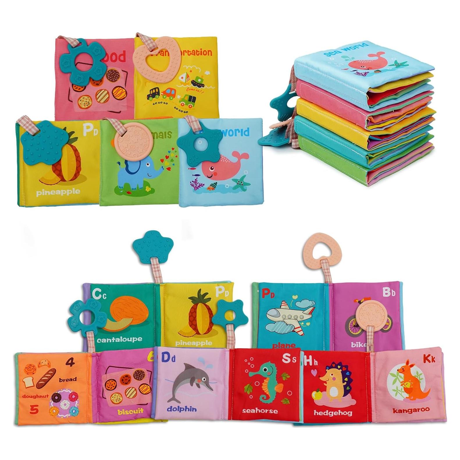 Paquete de 5 Libros de Tela Suave ArtCredit para Bebés 0-12 meses