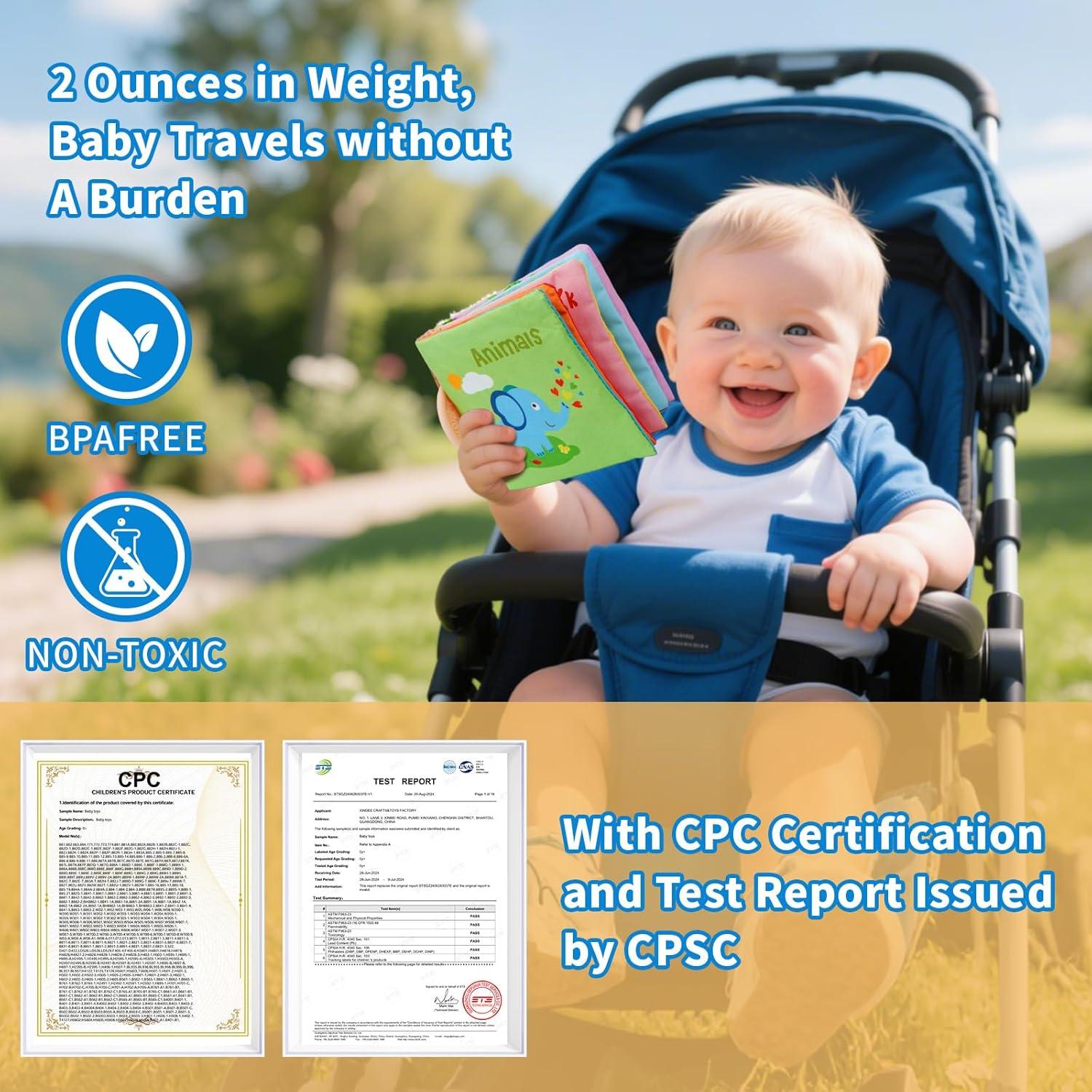 Paquete de 5 Libros de Tela Suave ArtCredit para Bebés 0-12 meses