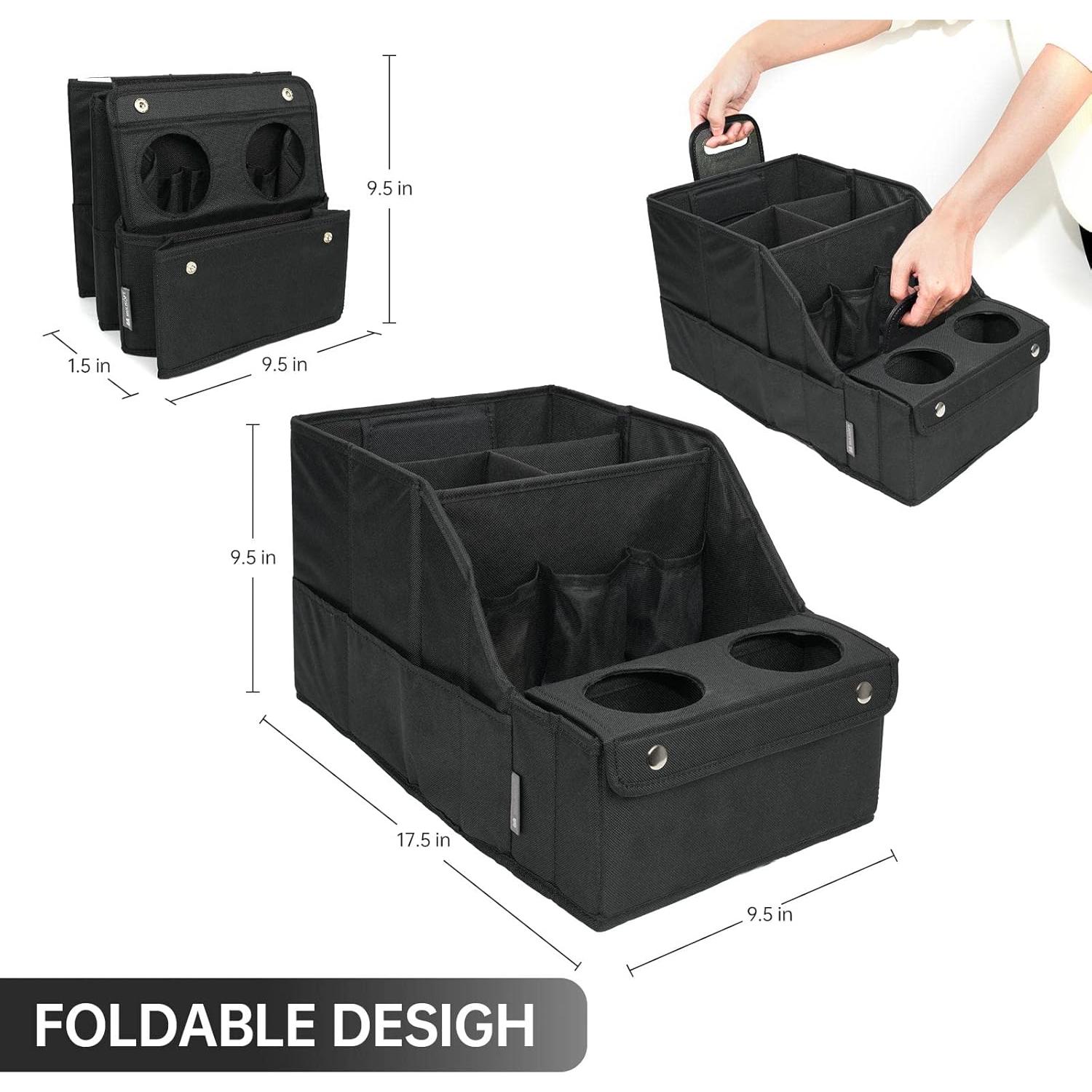 Organizador de Asiento de Coche MULISOFT Negro 11 Compartimentos