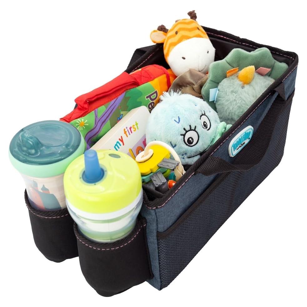 Organizador de Caddy para Auto Toddleroo - Marino, Portátil y Plegable