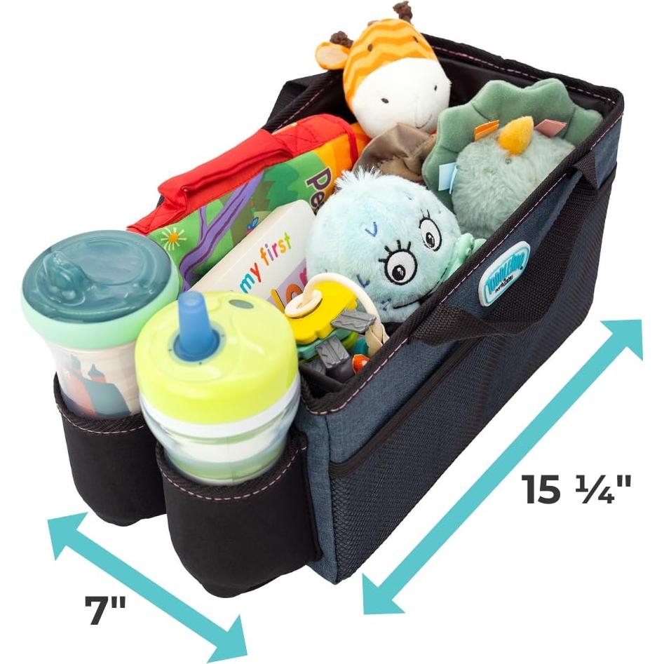 Organizador de Caddy para Auto Toddleroo - Marino, Portátil y Plegable