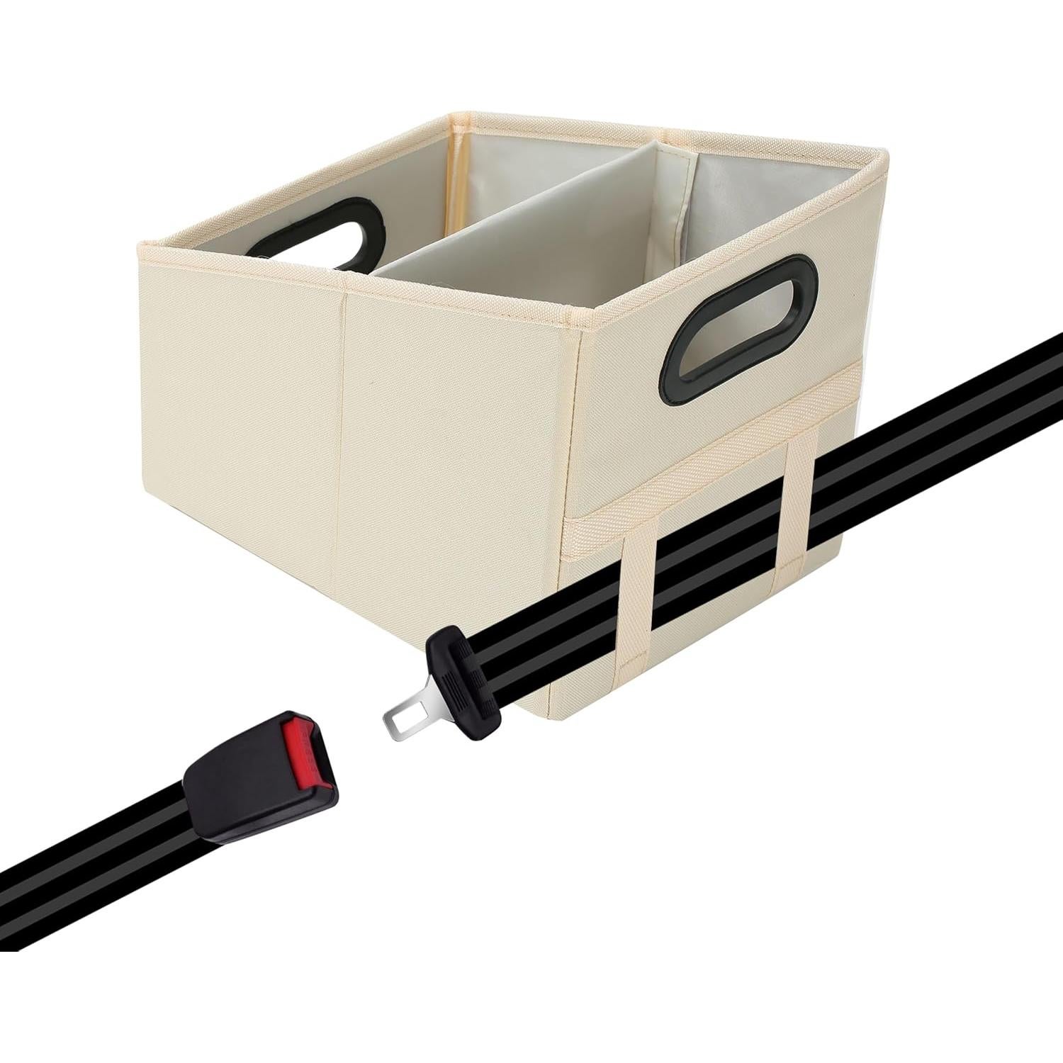 Organizador de Asiento de Coche AOKJOY Plegable Beige M