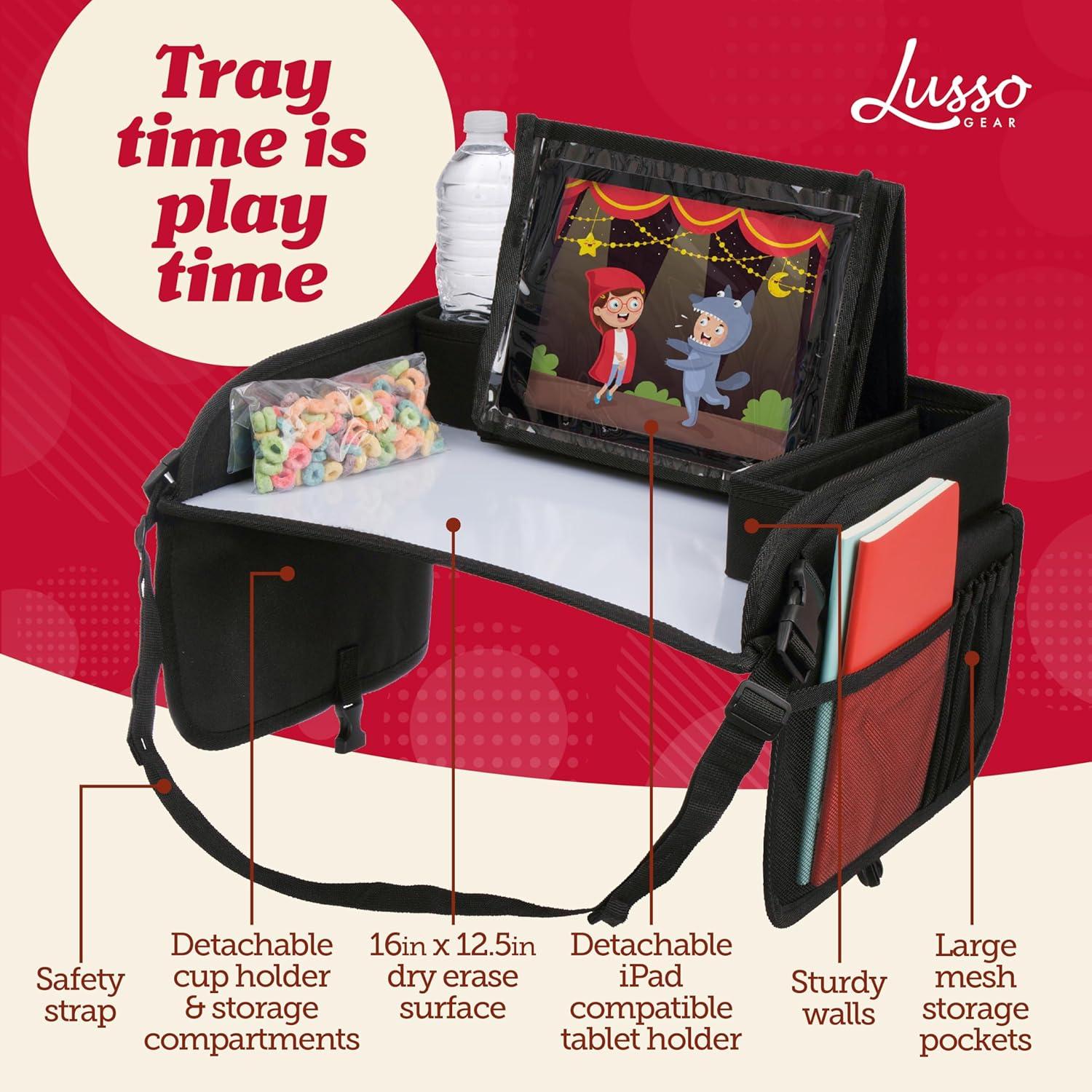 Bandeja de Viaje para Niños Lusso Gear - Organizador Auto Negro