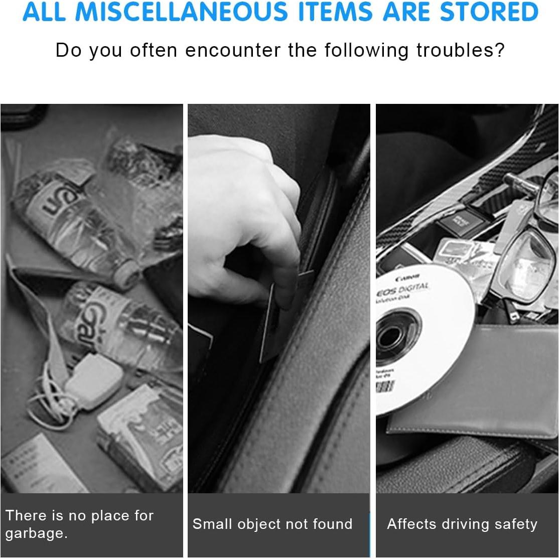 Organizador de respaldo de asiento Mandark, cuero PU, negro