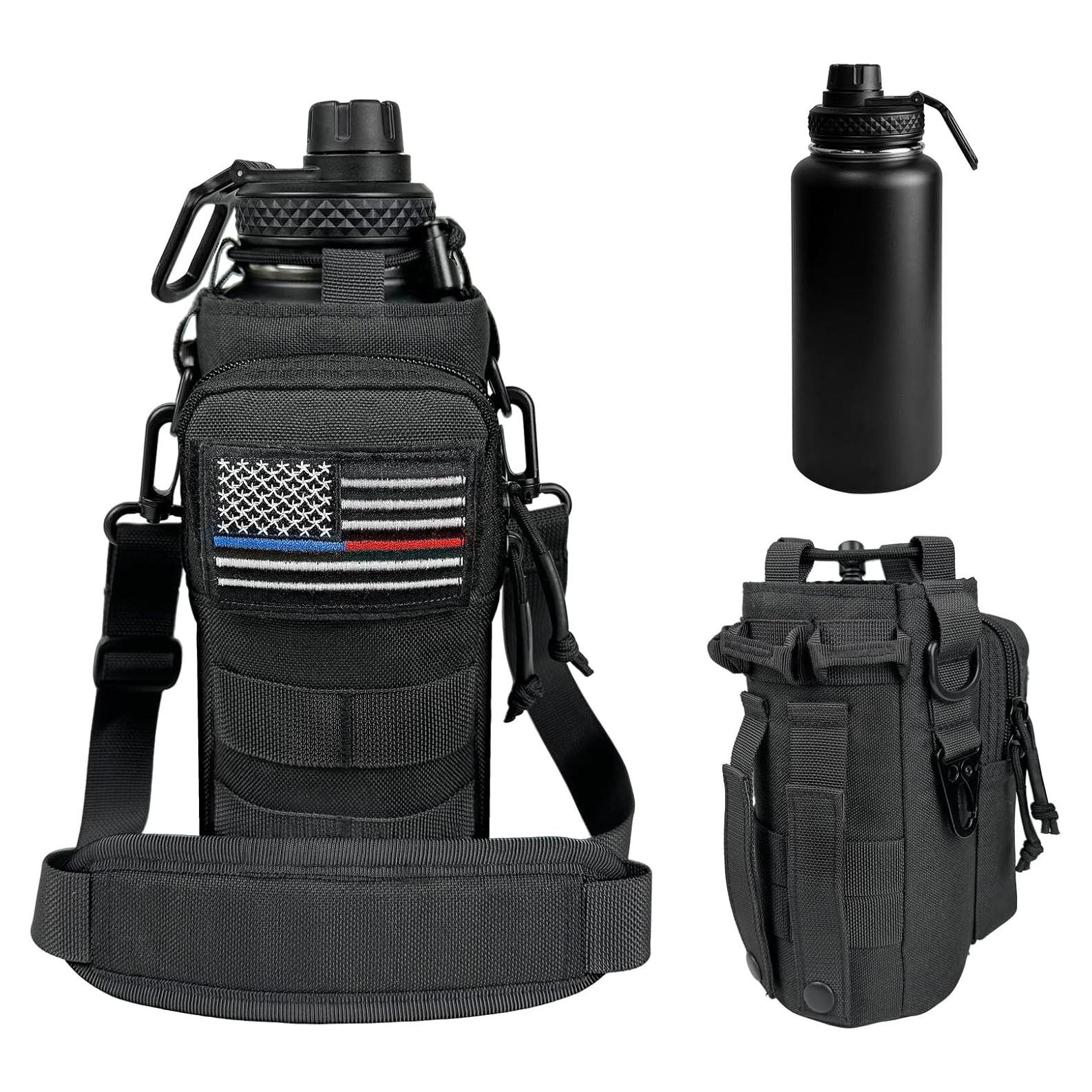 Botella de Agua Aislada AIKOTOO 32 Oz Acero Inoxidable Negra