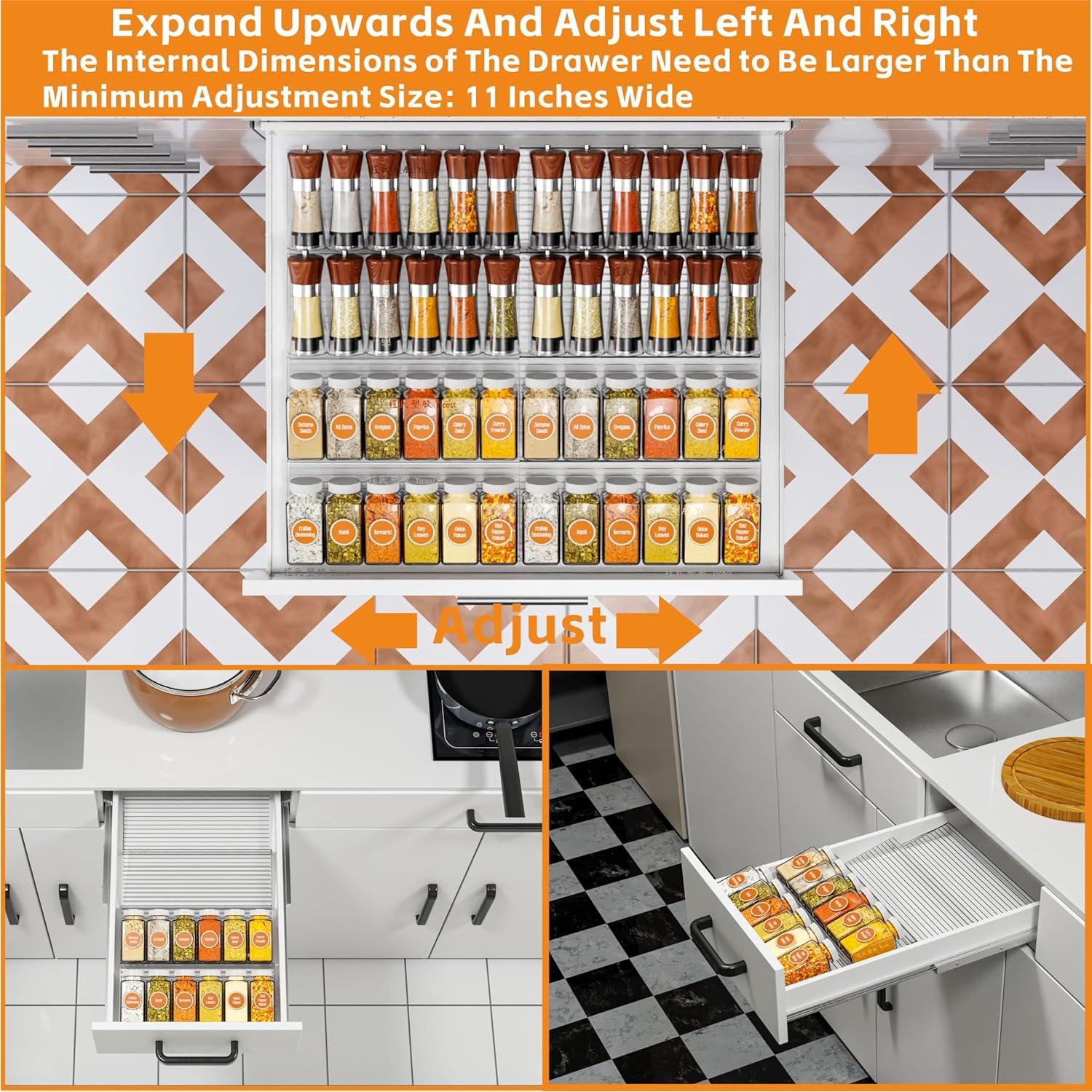 Organizador de Especias Yieach 2 Niveles Expandible 28-56 cm