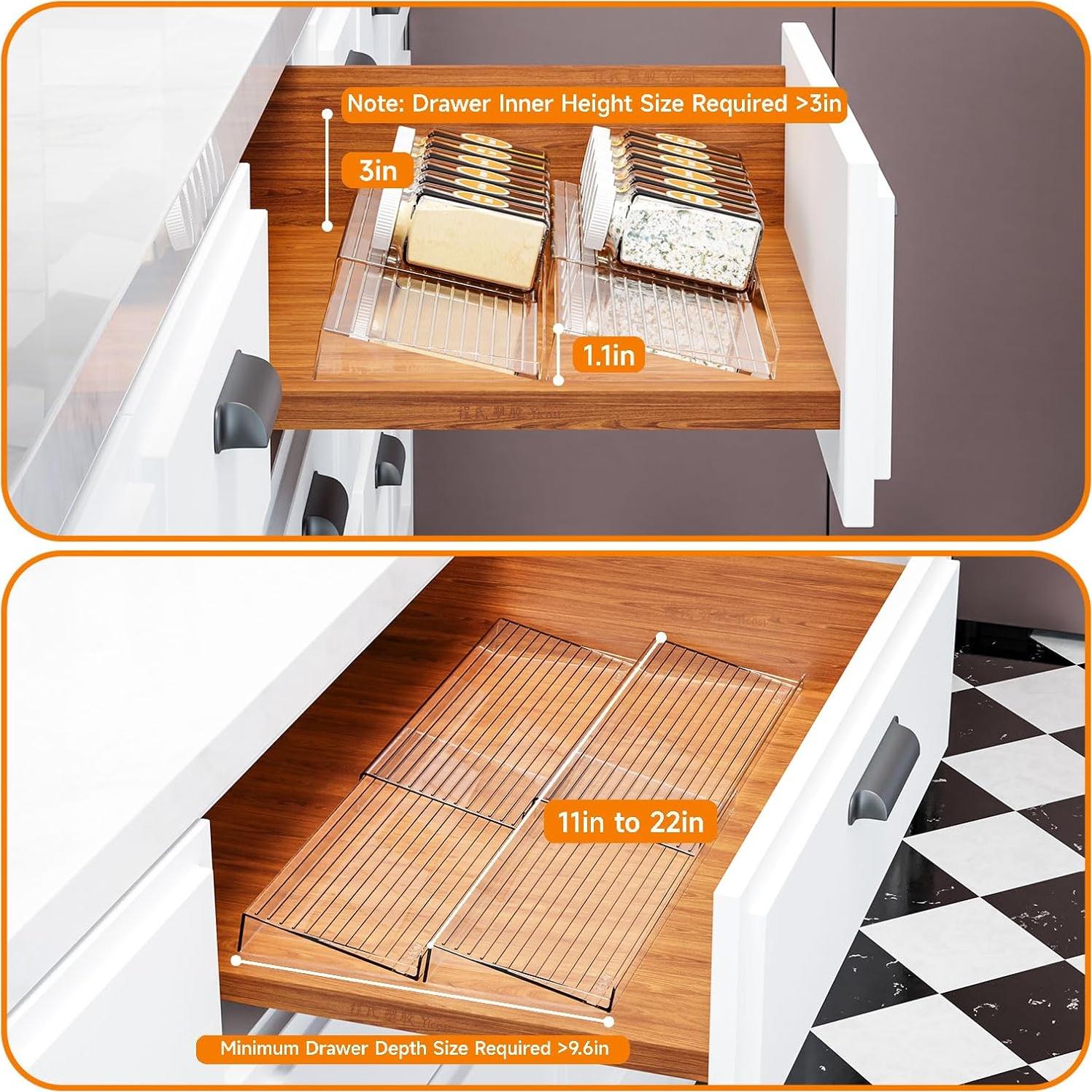 Organizador de Especias Yieach 2 Niveles Expandible 28-56 cm