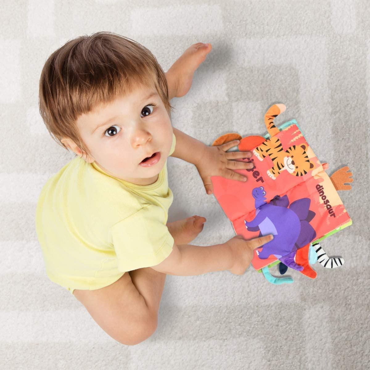 Libro de Tela Suave Vicloon para Bebés 0-6 Meses - Animales