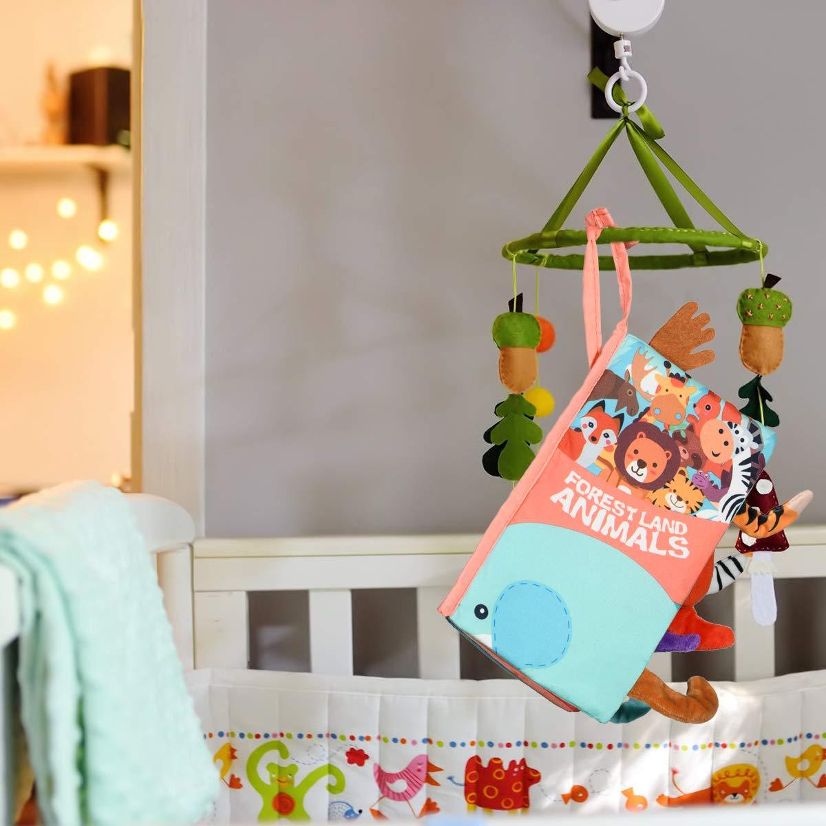 Libro de Tela Suave Vicloon para Bebés 0-6 Meses - Animales