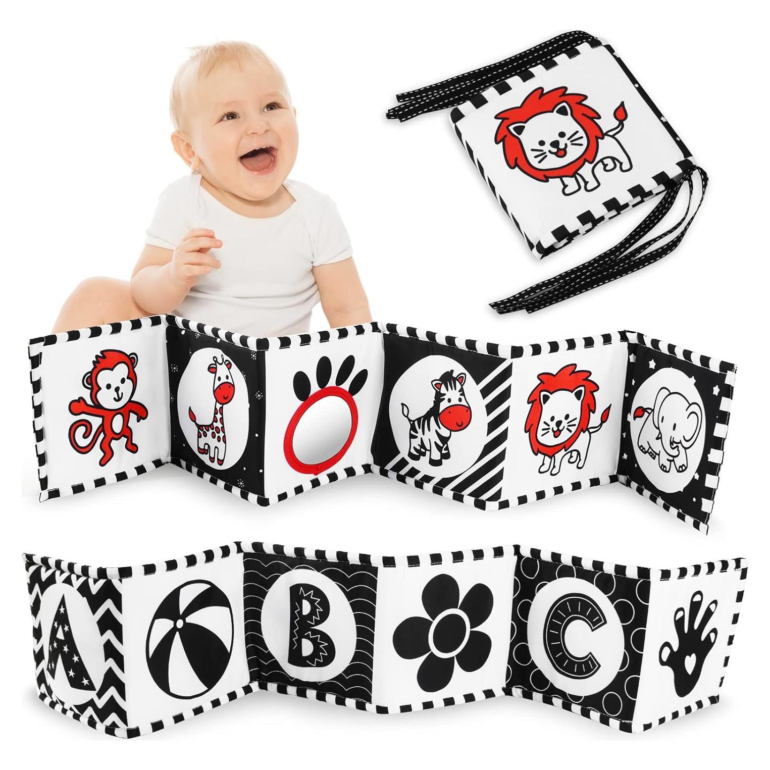 Libro Suave para Bebés Vicloon en Blanco y Negro 14x14 cm