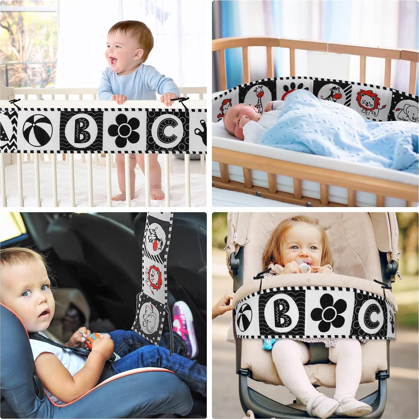 Libro Suave para Bebés Vicloon en Blanco y Negro 14x14 cm