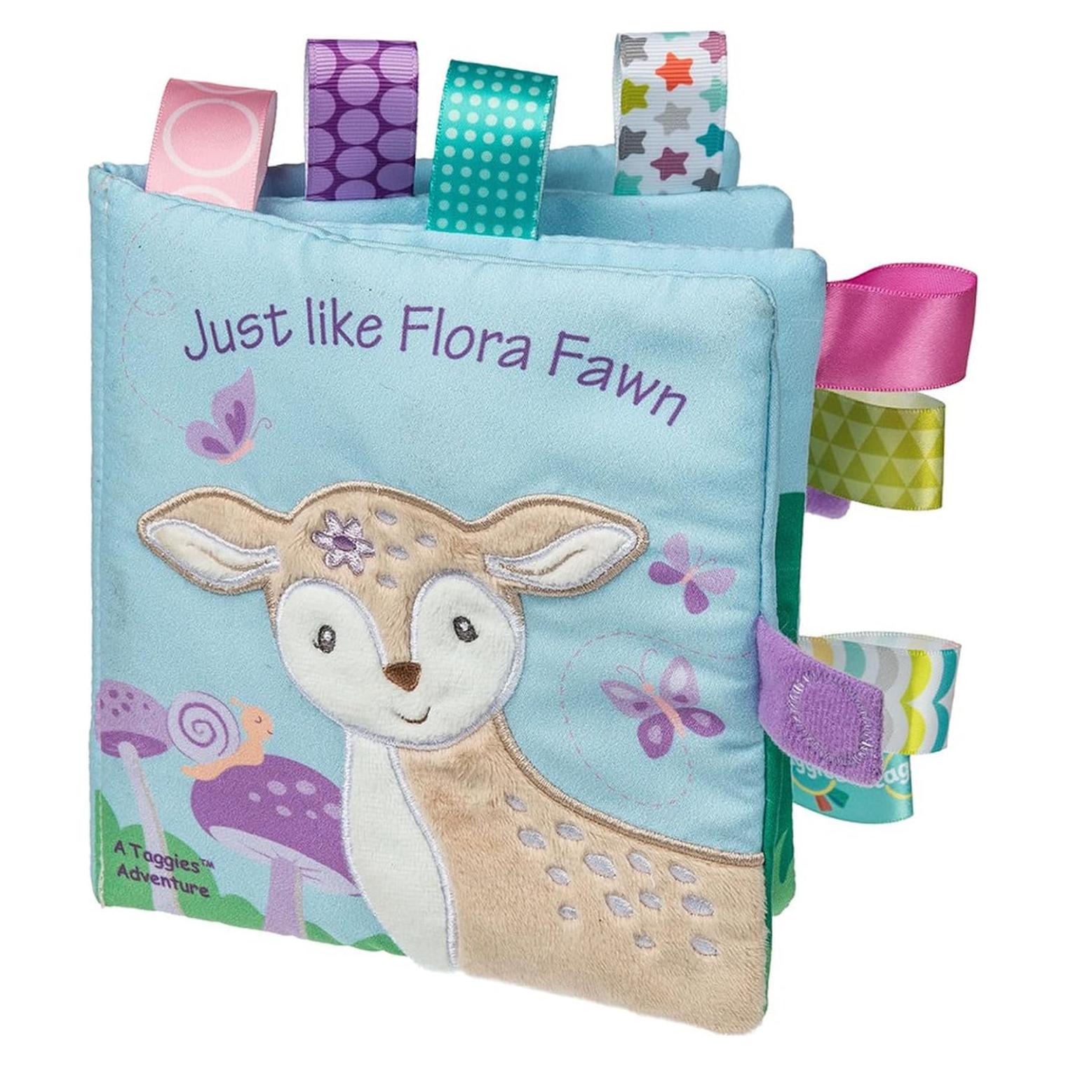 Libro de Tela Suave Taggies Flora Fawn 15x15 cm con Sonajero