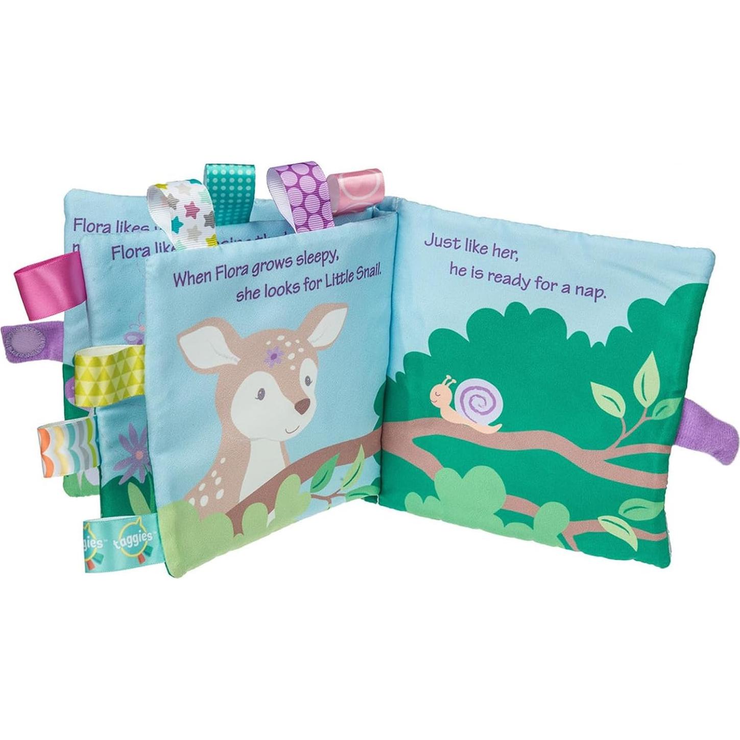 Libro de Tela Suave Taggies Flora Fawn 15x15 cm con Sonajero