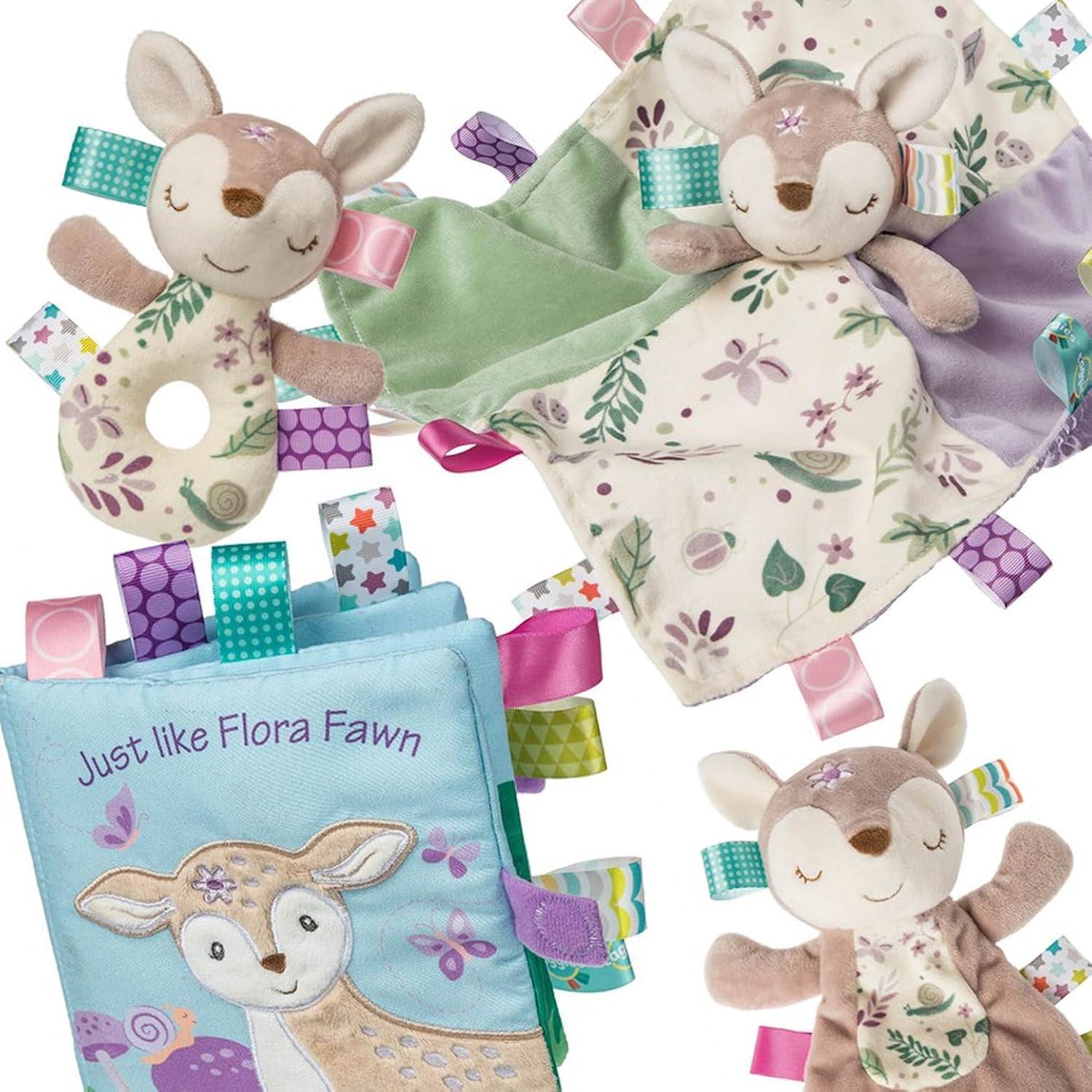 Libro de Tela Suave Taggies Flora Fawn 15x15 cm con Sonajero