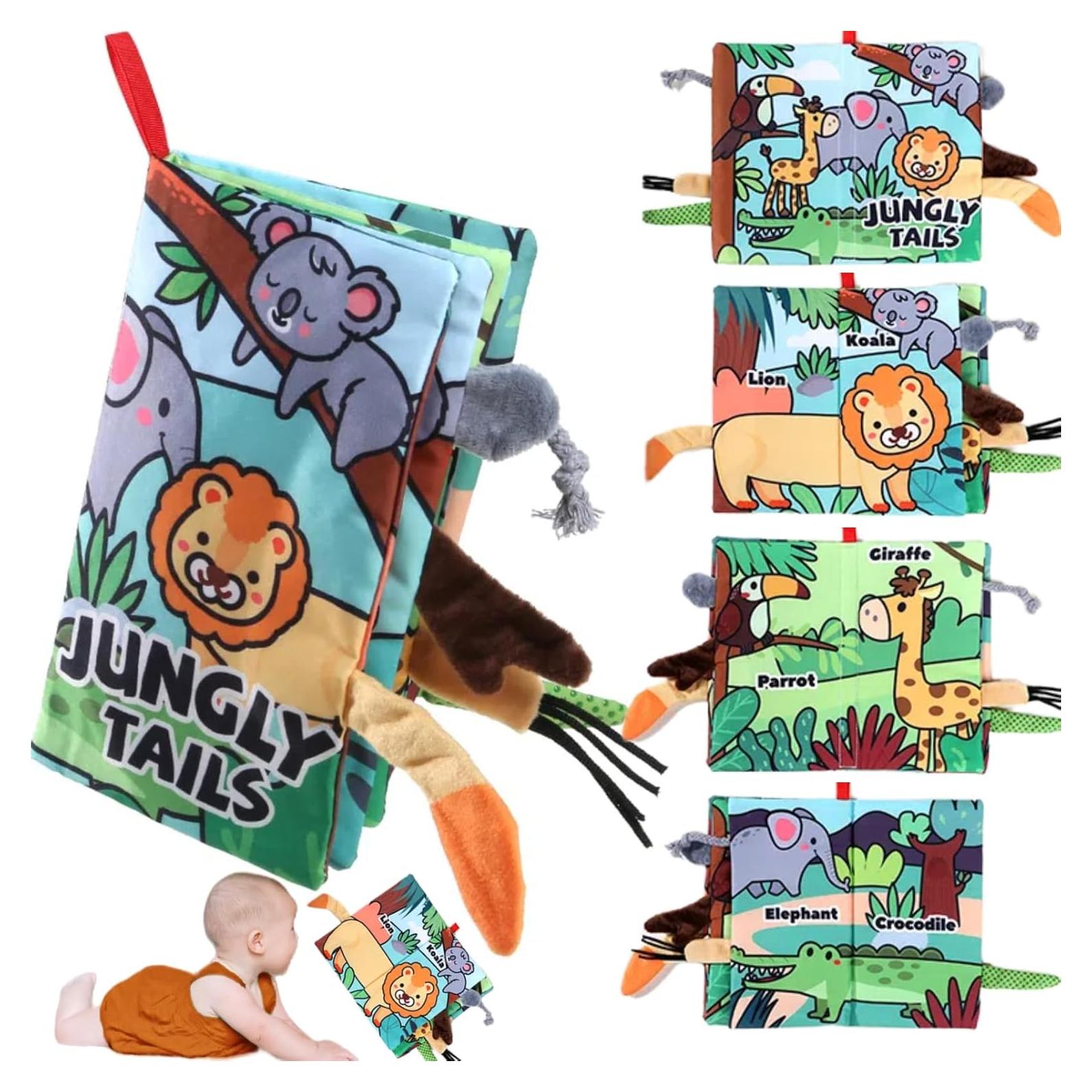 Libro Sensorial de Tela Chochumy Colas de Jungla para Bebés 0-18 Meses