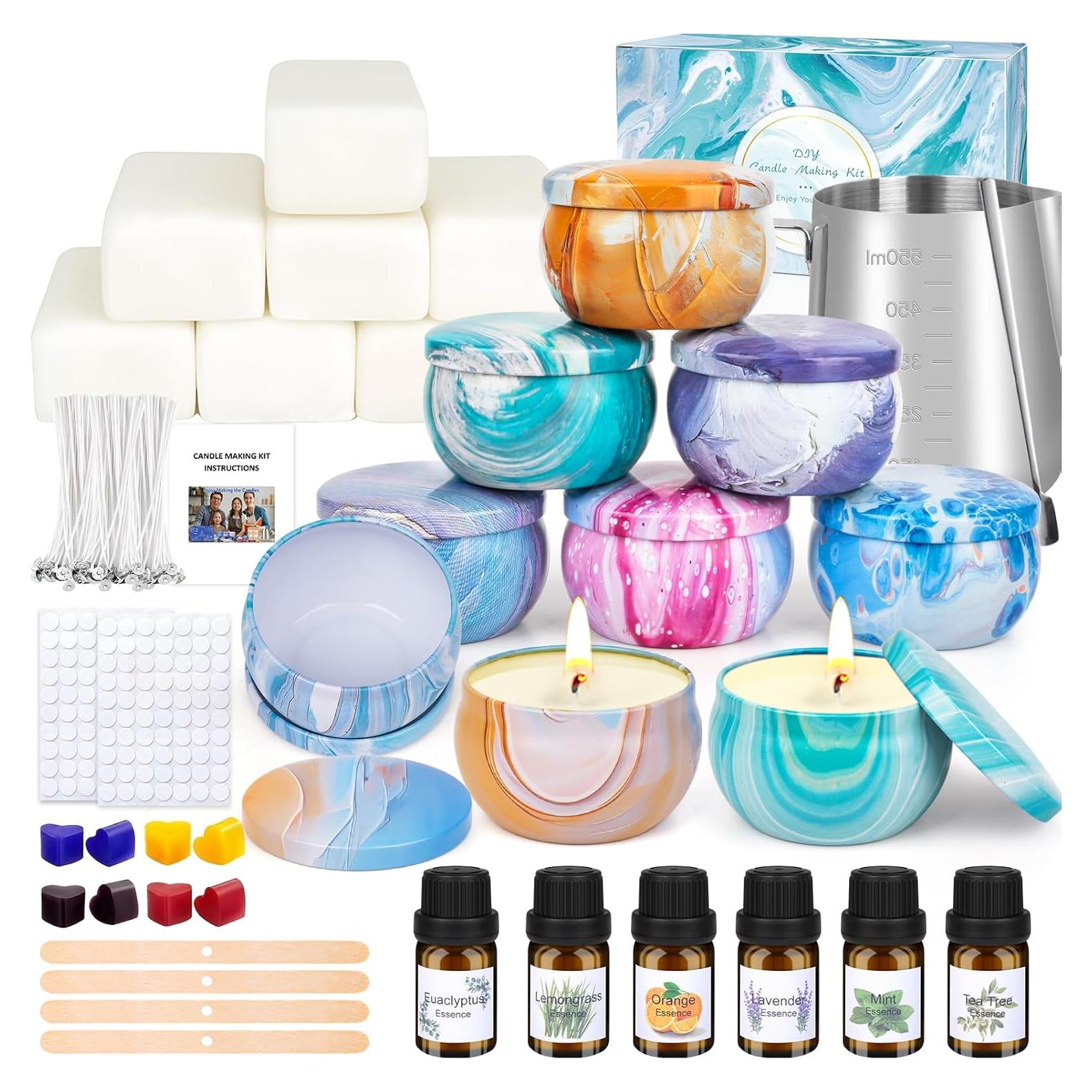 Kit de Fabricación de Velas OFUN - Cera de Soja Natural, 1.33kg