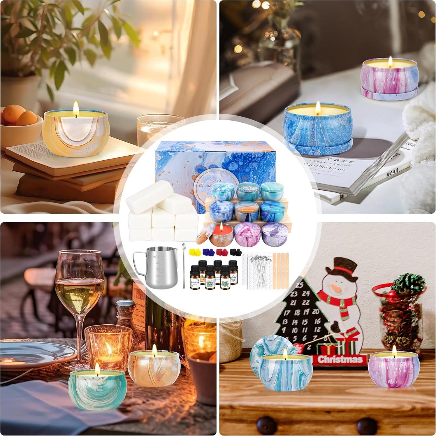 Kit de Fabricación de Velas OFUN - Cera de Soja Natural, 1.33kg