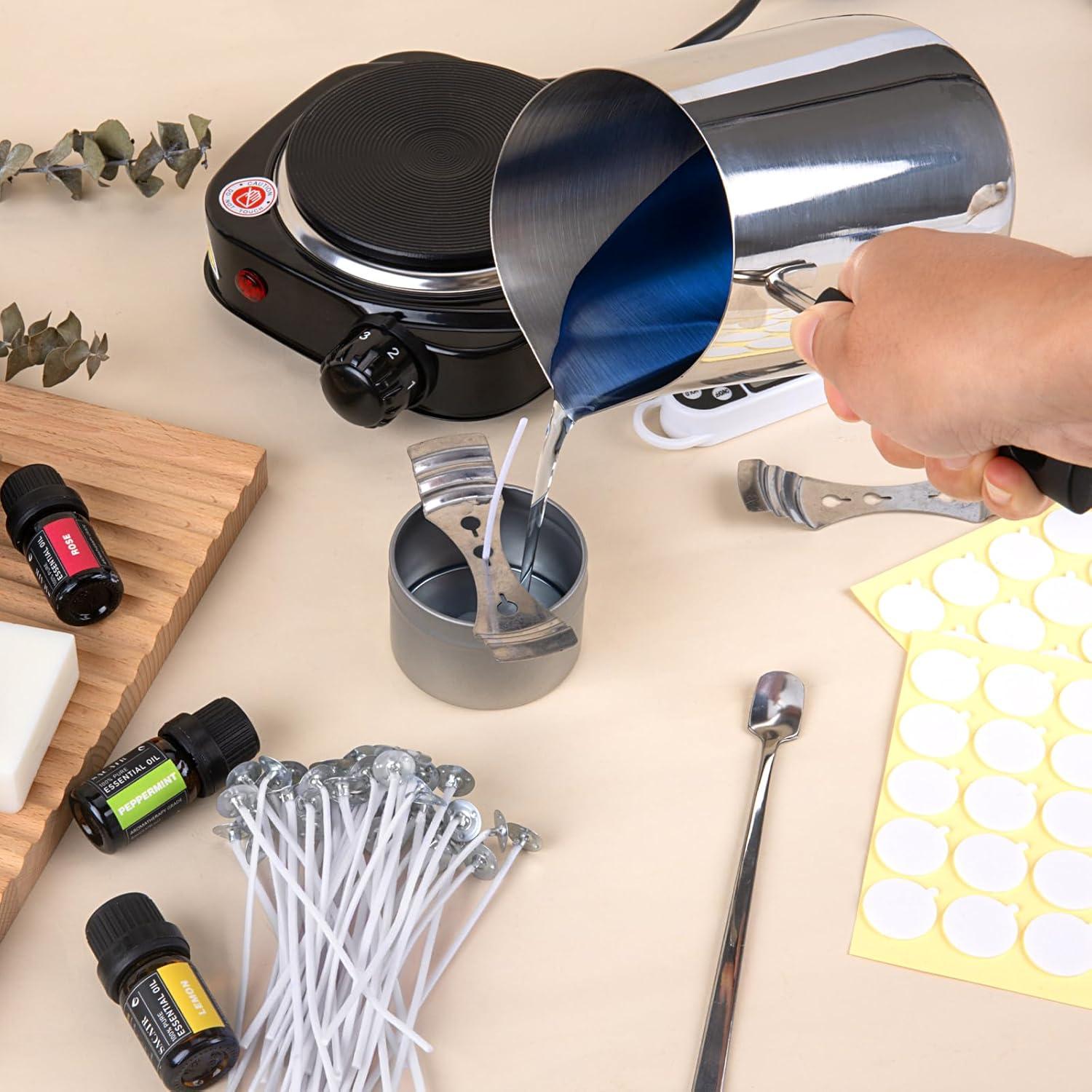 Kit de Fabricación de Velas SAEUYVB - 8 Latas, Cera de Soja