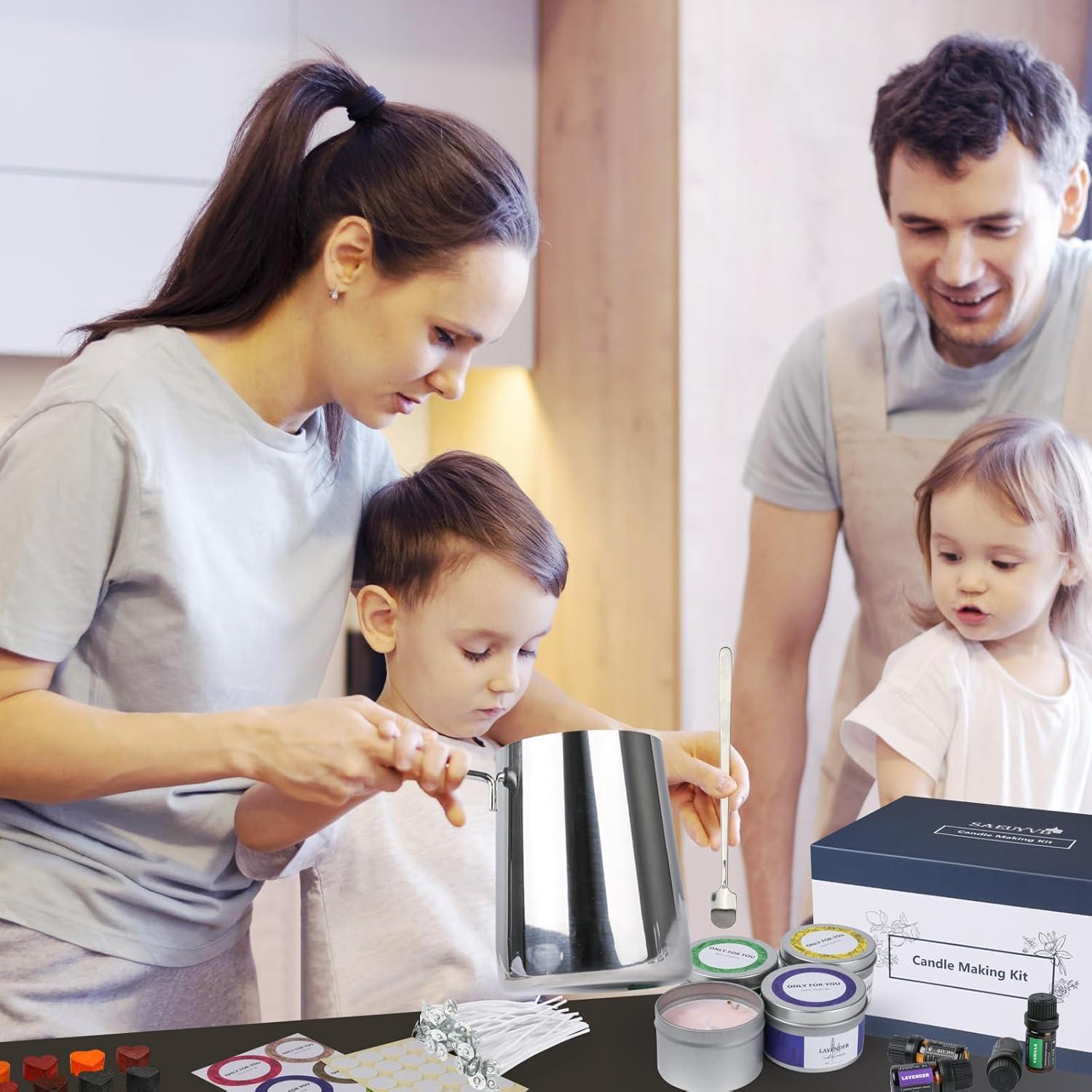 Kit de Fabricación de Velas SAEUYVB - 8 Latas, Cera de Soja