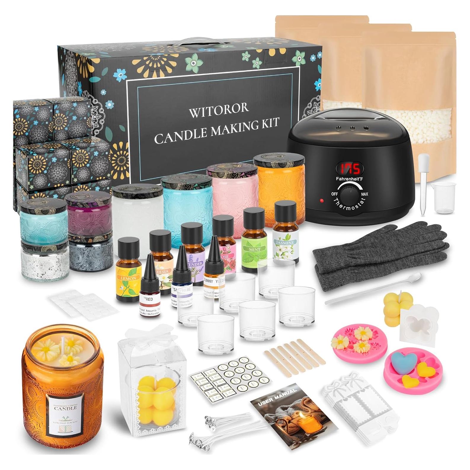Kit de Fabricación de Velas WITOROR con Calentador Digital