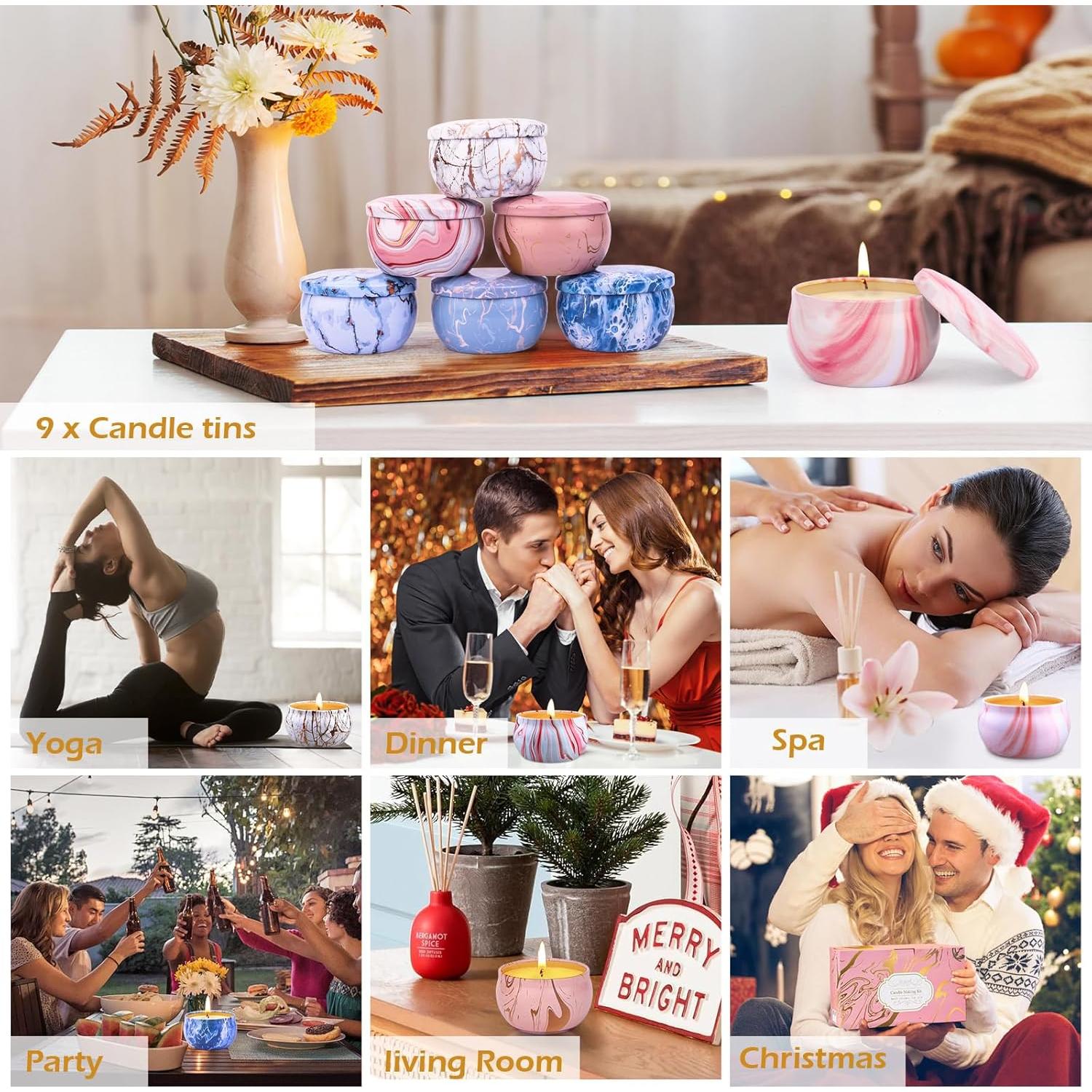 Kit de Fabricación de Velas YUEONEWIN - 14 Piezas DIY