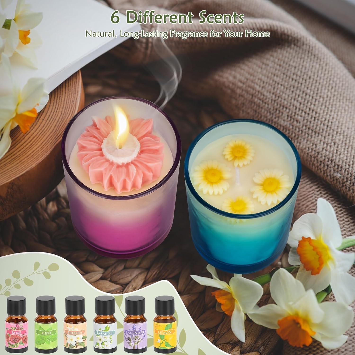 Kit de Fabricación de Velas ZEROMX - 1200g Cera Soja, Olla Digital