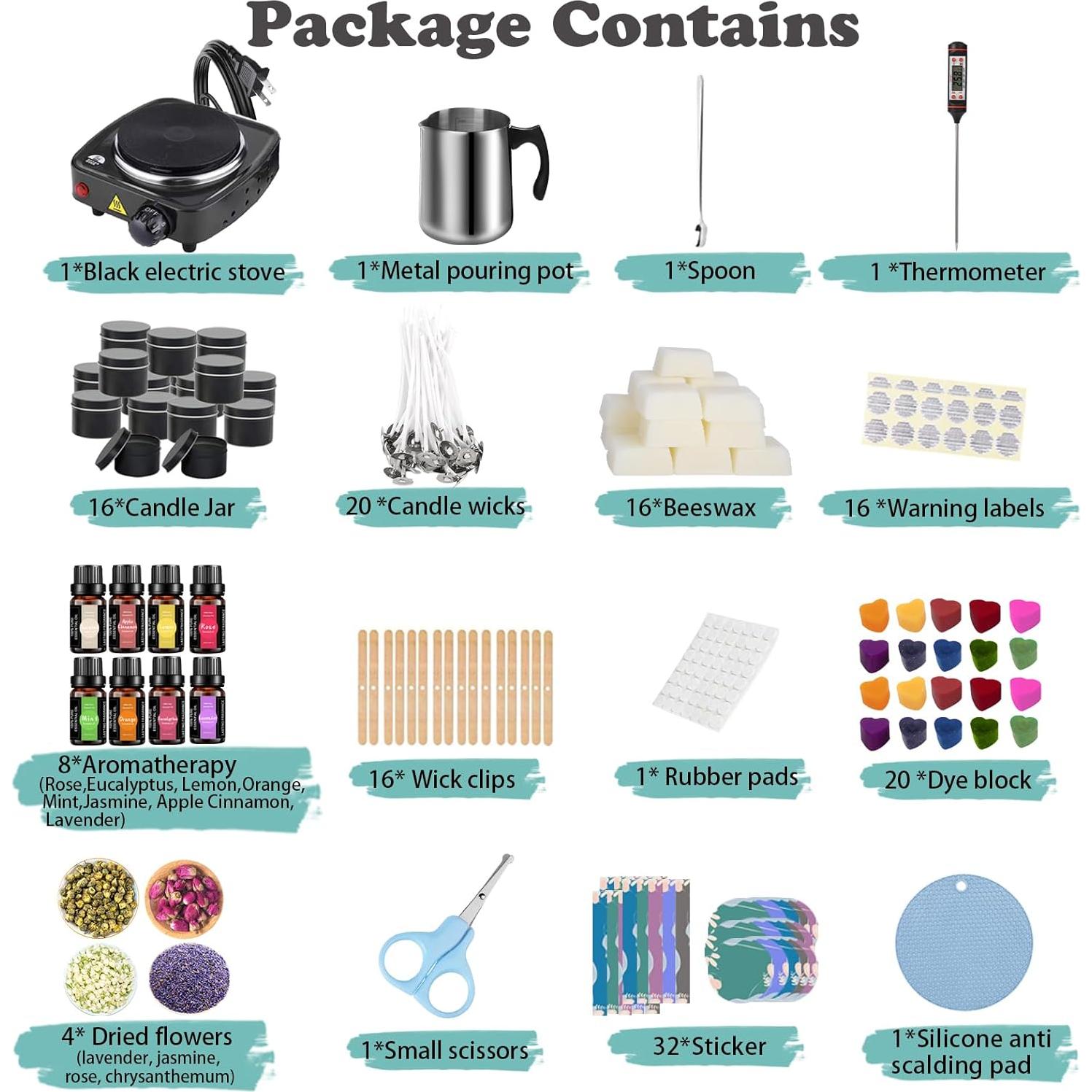 Kit de Fabricación de Velas Haccah 3.35kg con Derretidor