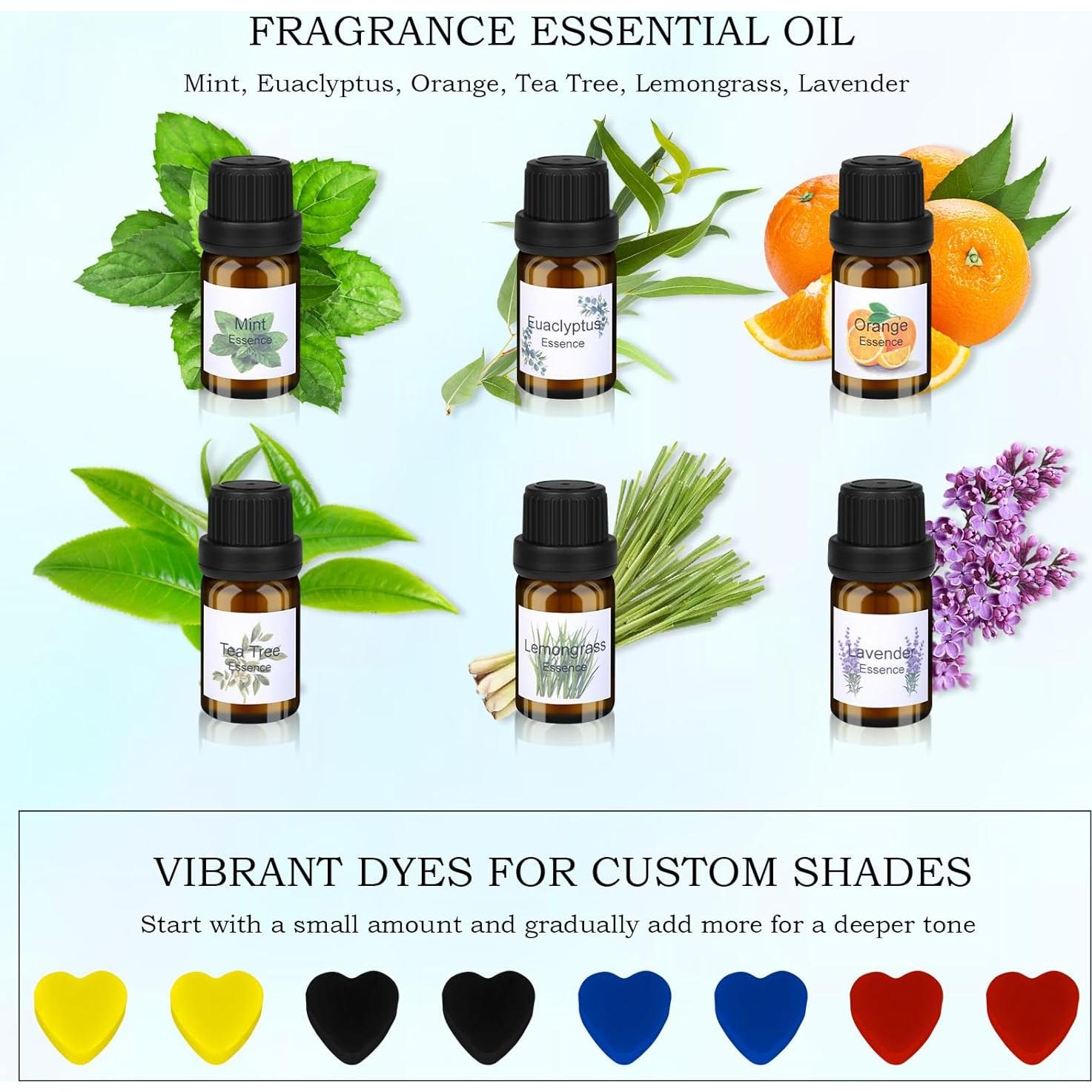 Kit de Fabricación de Velas KEARLGMBH - Cera de Soja, Colorantes y Aceites