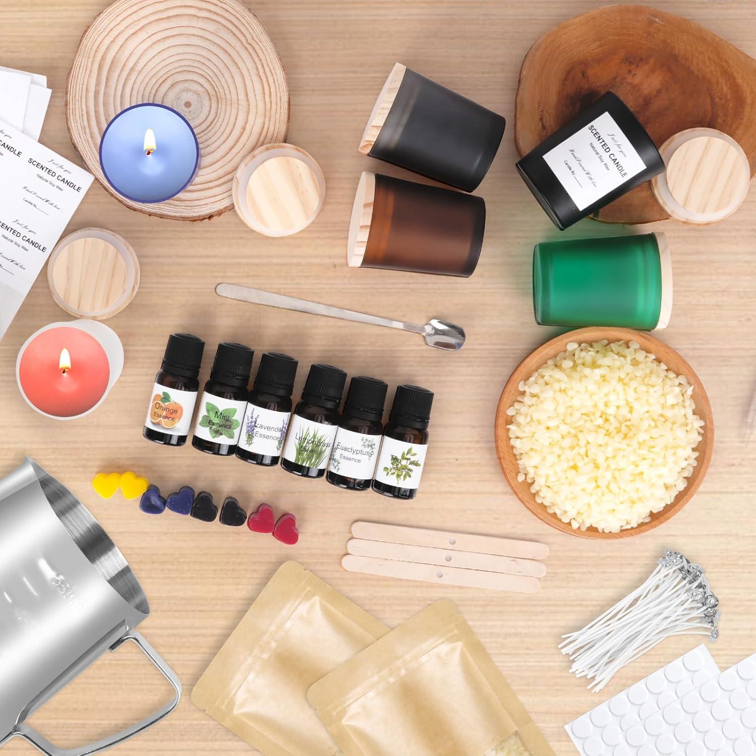 Kit de Fabricación de Velas KEARLGMBH - Cera de Soja, Colorantes y Aceites