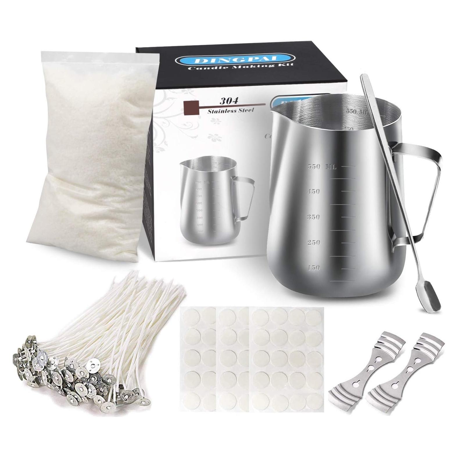 Kit de Fabricación de Velas DINGPAI 550ml con Cera de Soja