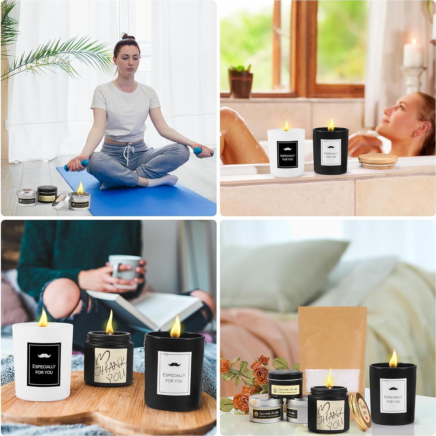 Kit de Fabricación de Velas DOPXXBB - Cera de Soja, 22 Piezas