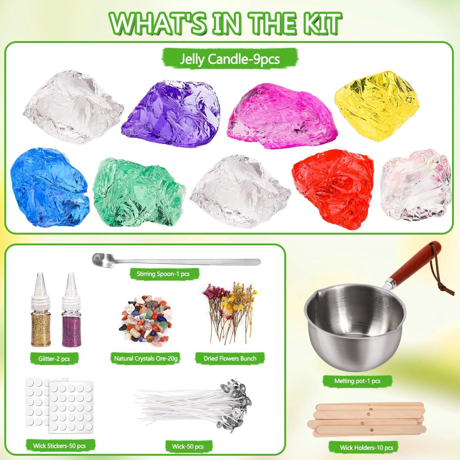 Kit de Fabricación de Velas de Gel Blingfun 1.27 kg 9 Piezas