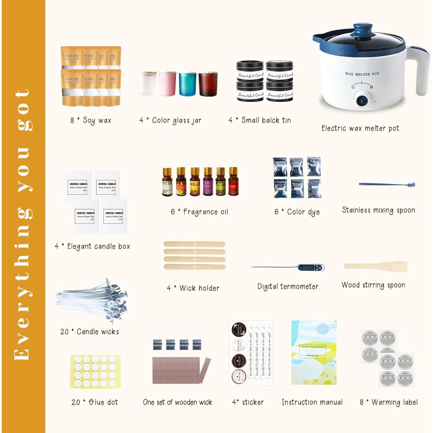 Kit de Fabricación de Velas KQU - Completo para Adultos