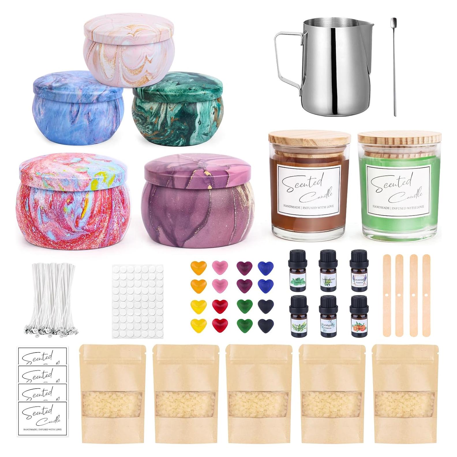 Kit de Fabricación de Velas OFUN - Cera de Abeja, 6 Aromas