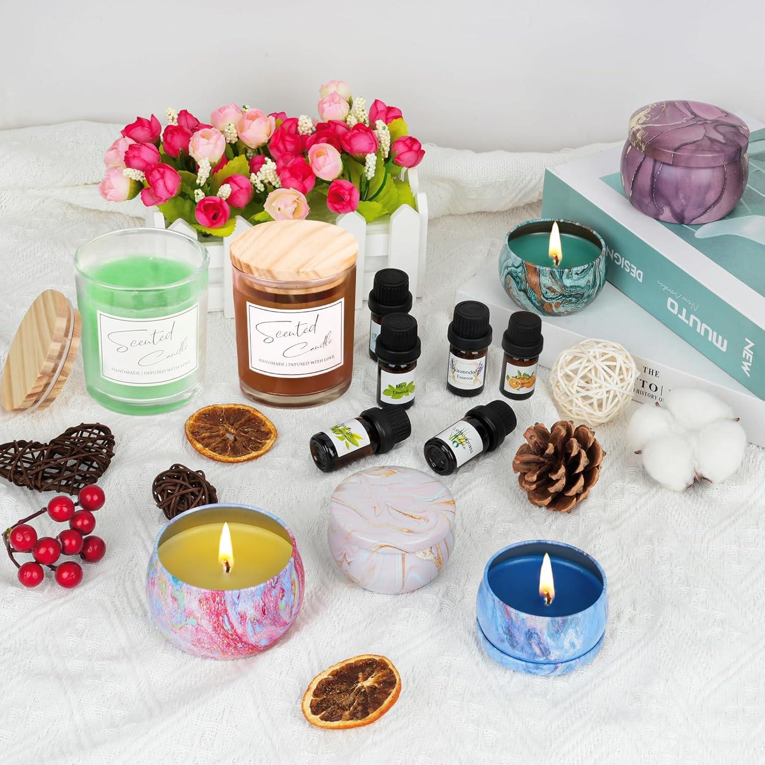 Kit de Fabricación de Velas OFUN - Cera de Abeja, 6 Aromas