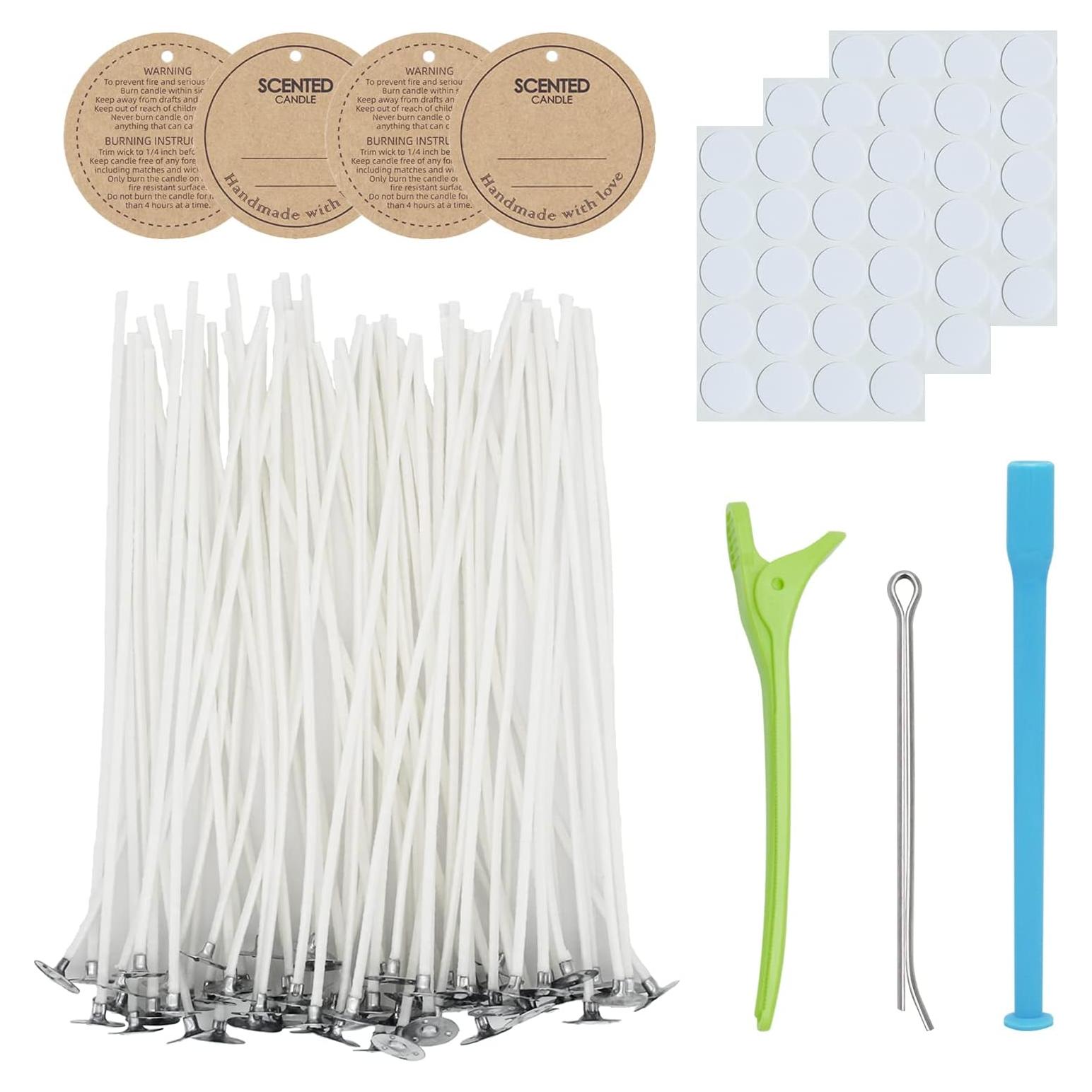 Kit de Mechas para Velas CandMak - 60 Mechas de Algodón