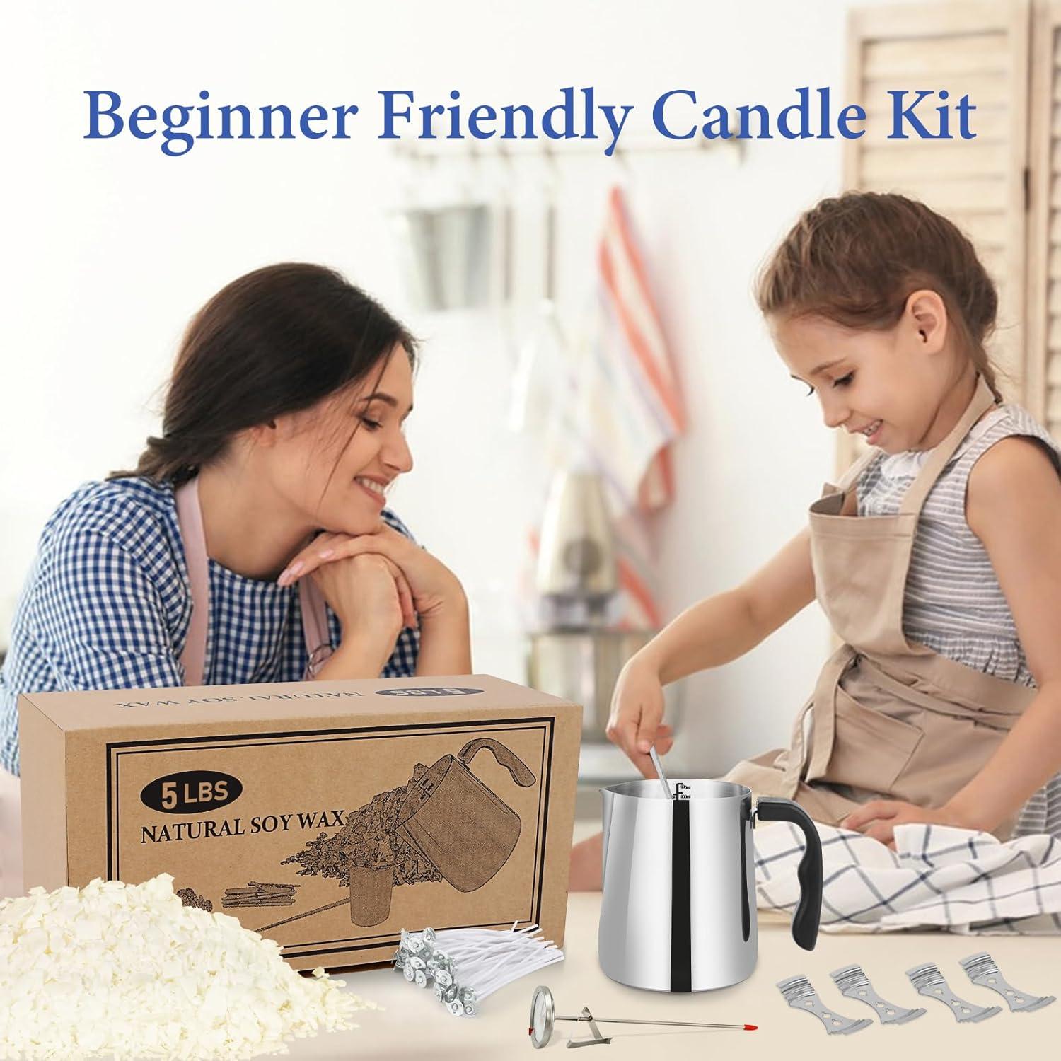 Kit de Hacer Velas SAEUYVB - 2.27 kg Cera de Soja Natural