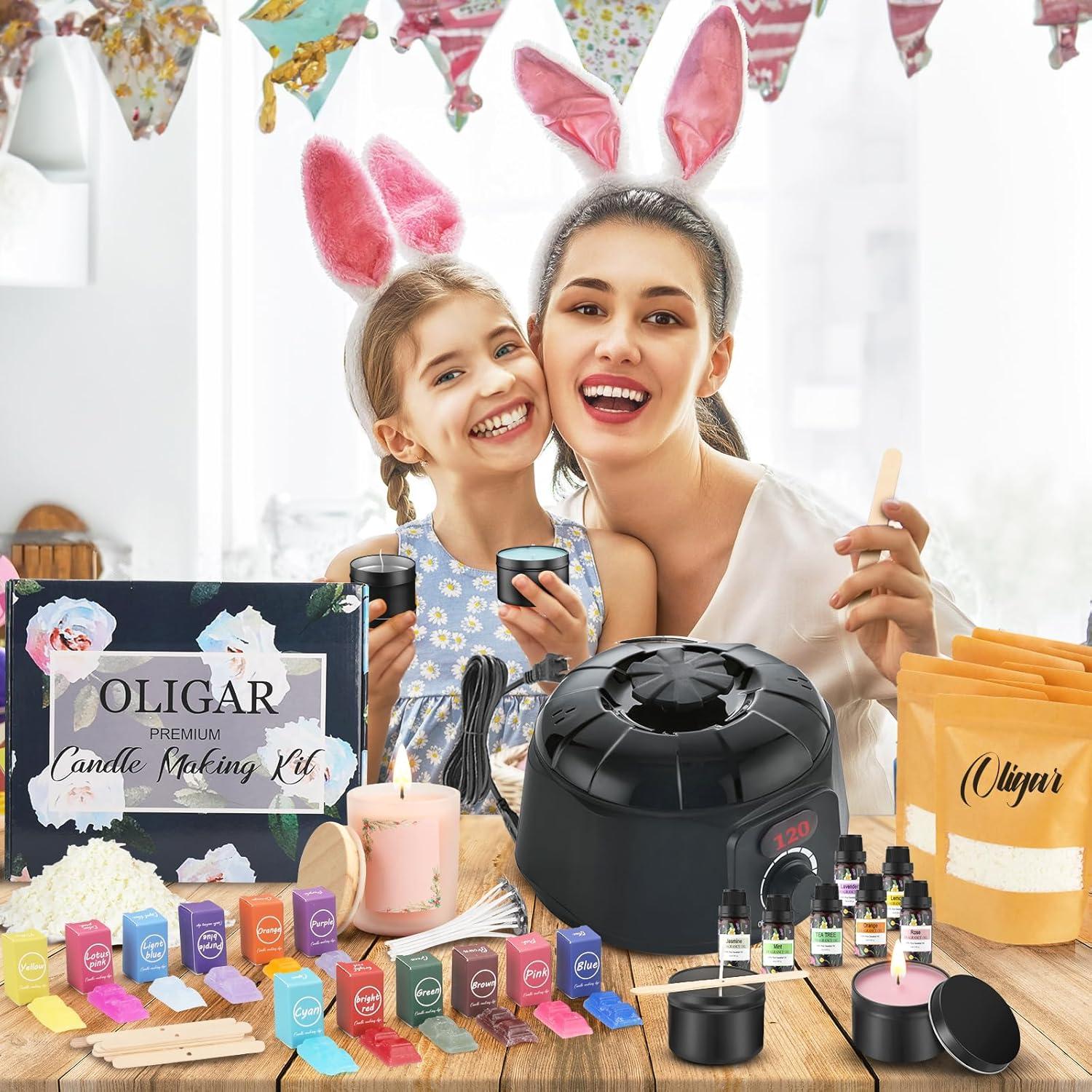 Kit de Fabricación de Velas Oligar 1.2 kg con Derretidor