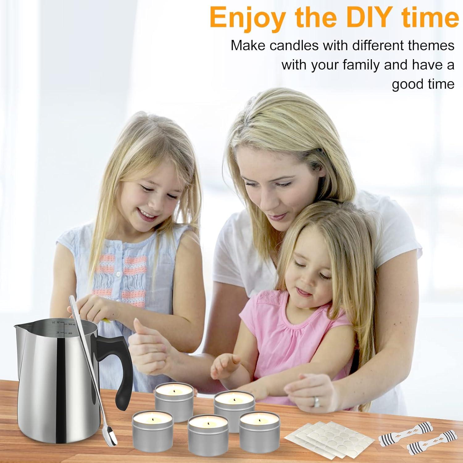 Kit para Hacer Velas BBAXI - Cera de Abeja Natural y Olla 900ml