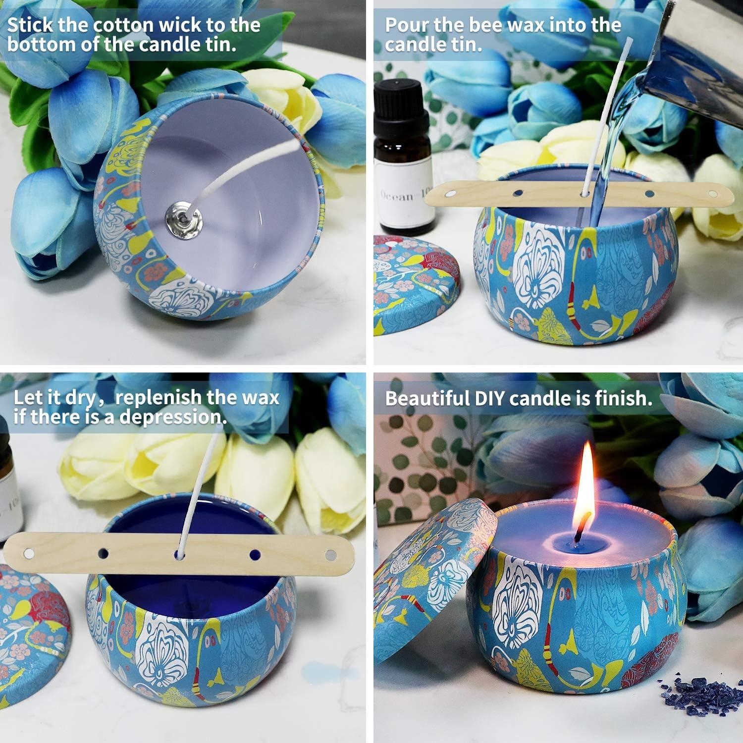 Kit de Fabricación de Velas YINUO LIGHT - Cera de Abeja, 6 Velas