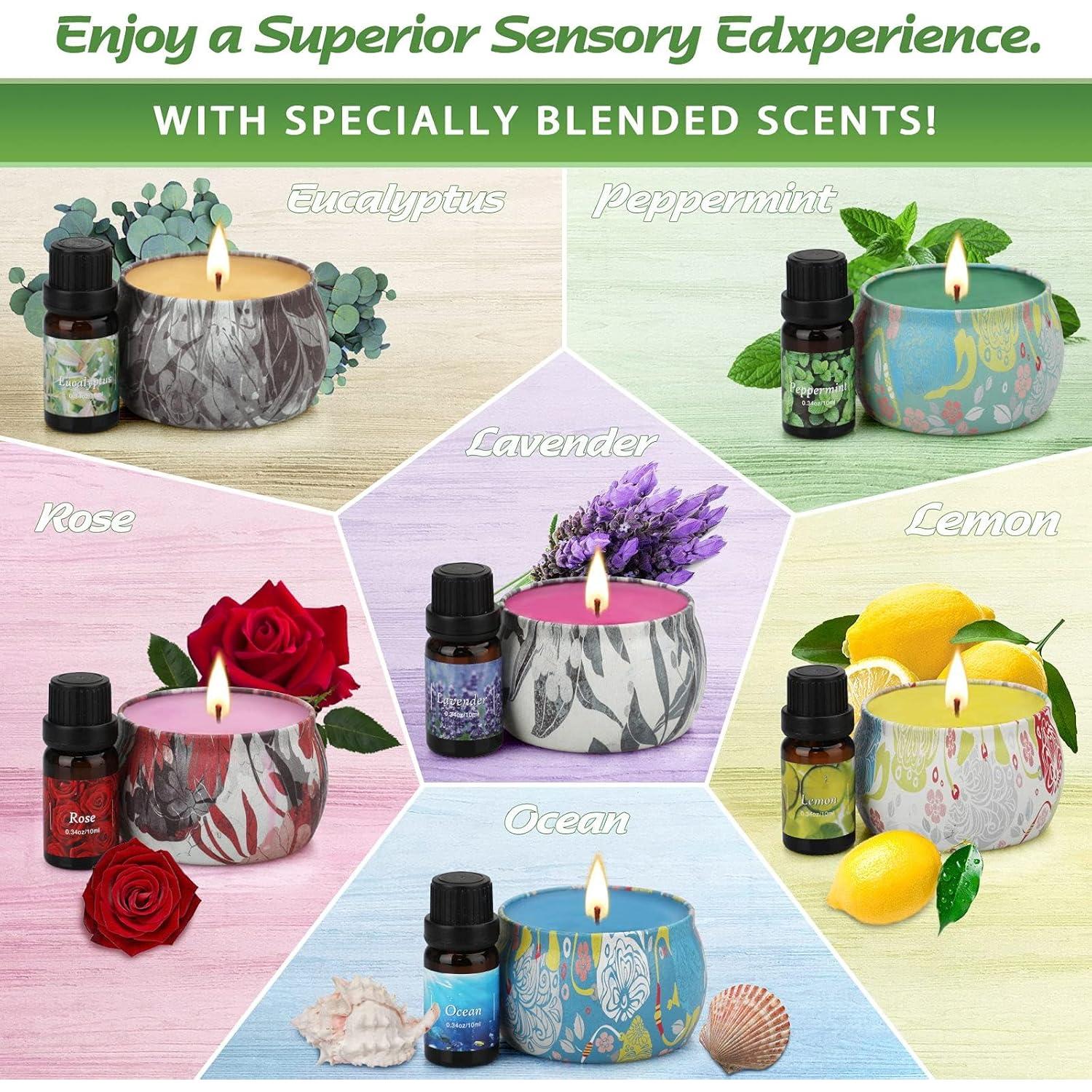 Kit de Fabricación de Velas YINUO LIGHT - Cera de Abeja, 6 Velas