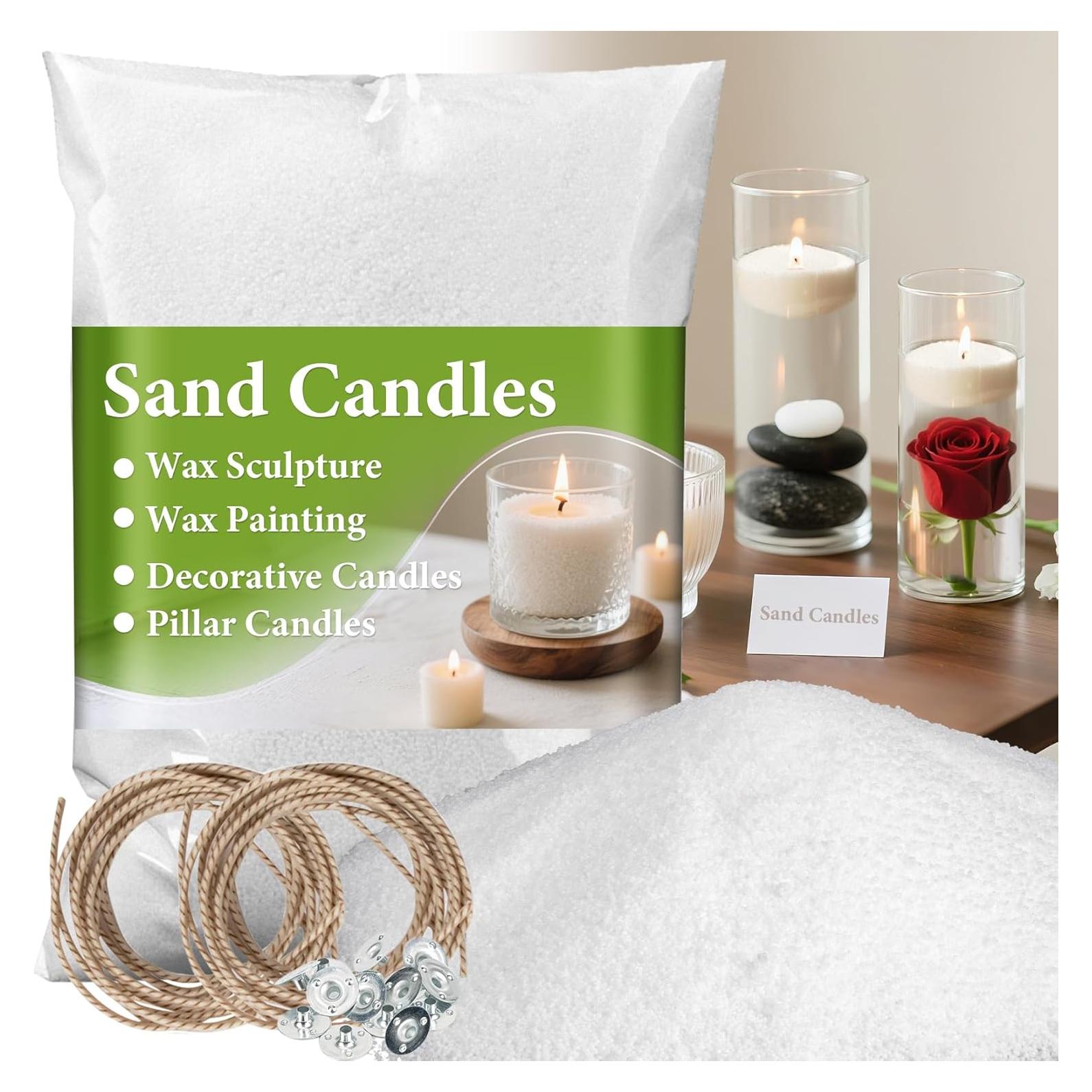 Velas de Arena Sukh - 450g Cera de Palma Blanca para DIY