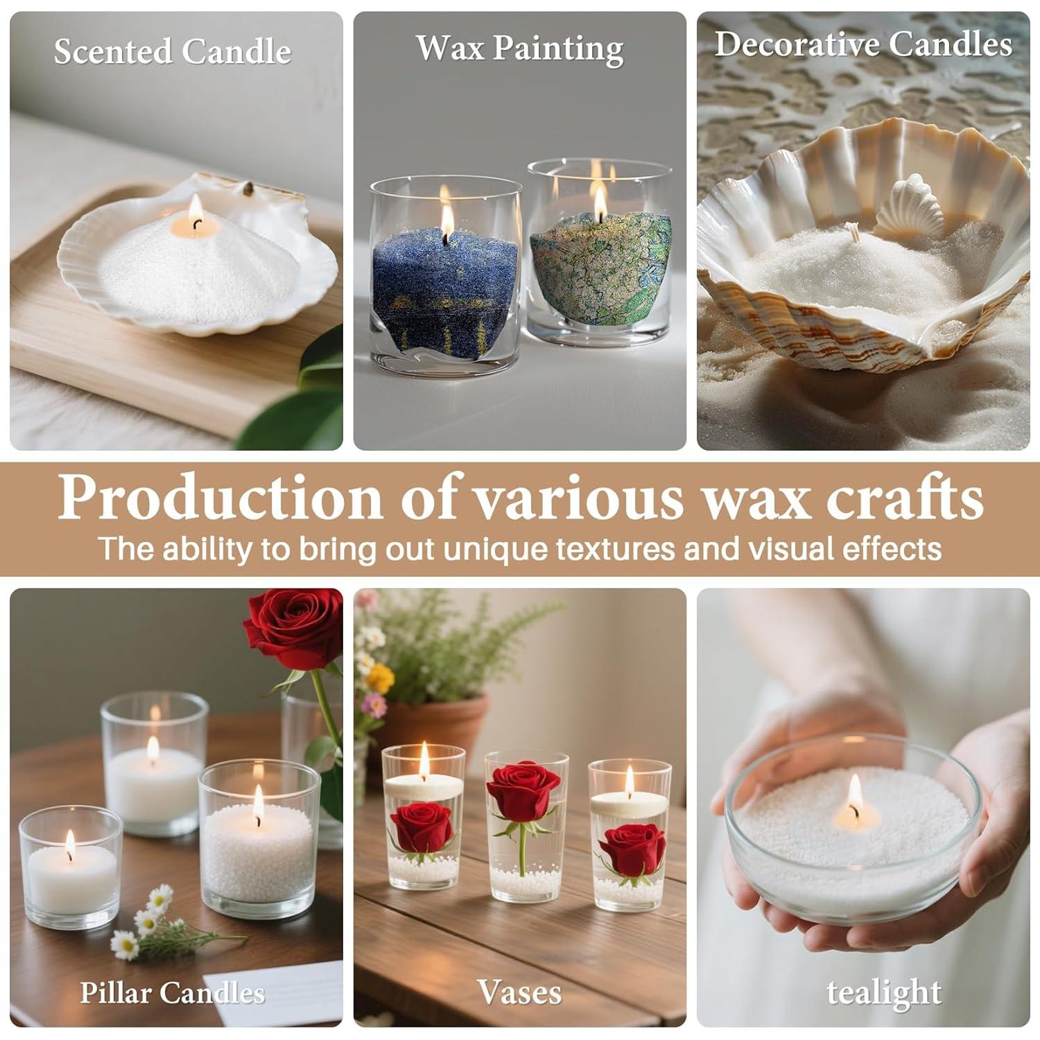 Velas de Arena Sukh - 450g Cera de Palma Blanca para DIY